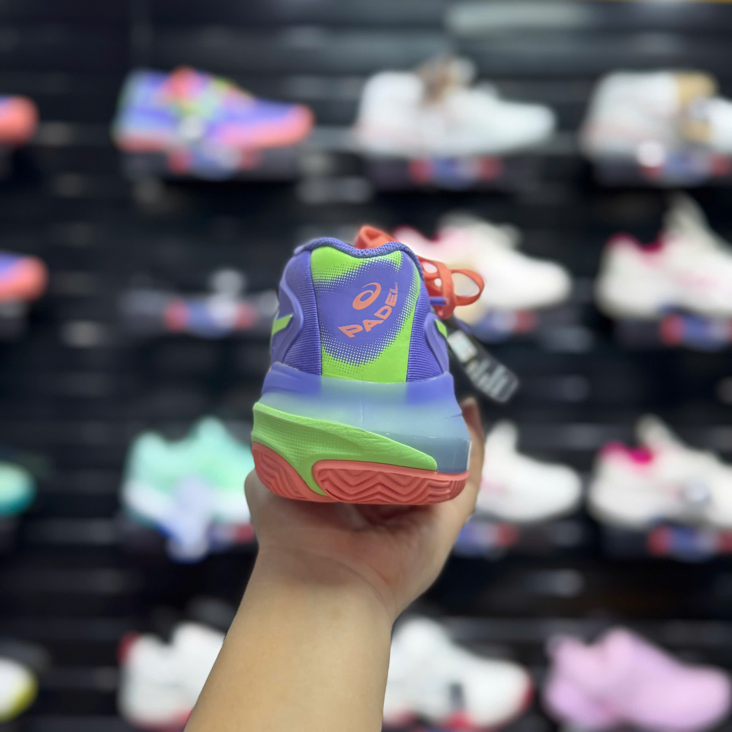 Giày Tennis/ Pickleball Asics GEL-RESOLUTION X PADEL 1042A285.501 Tím/Xanh cây