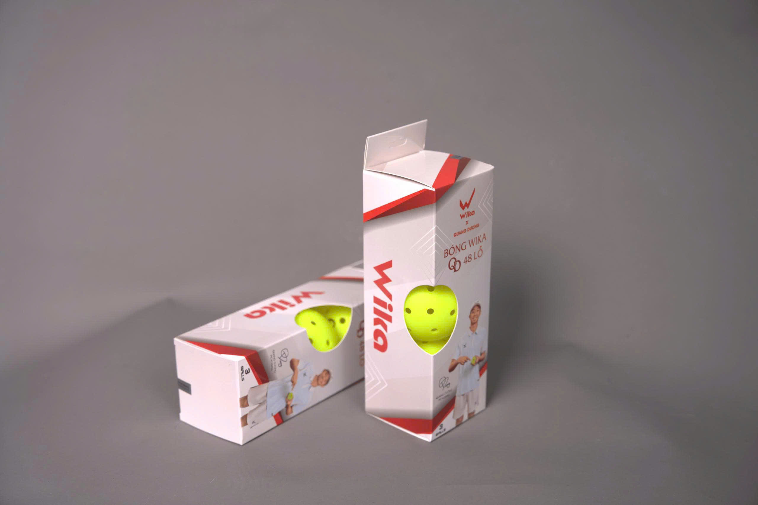 Bóng Pickleball cao cấp Wika QD 48 Lỗ | Hộp 3 Quả