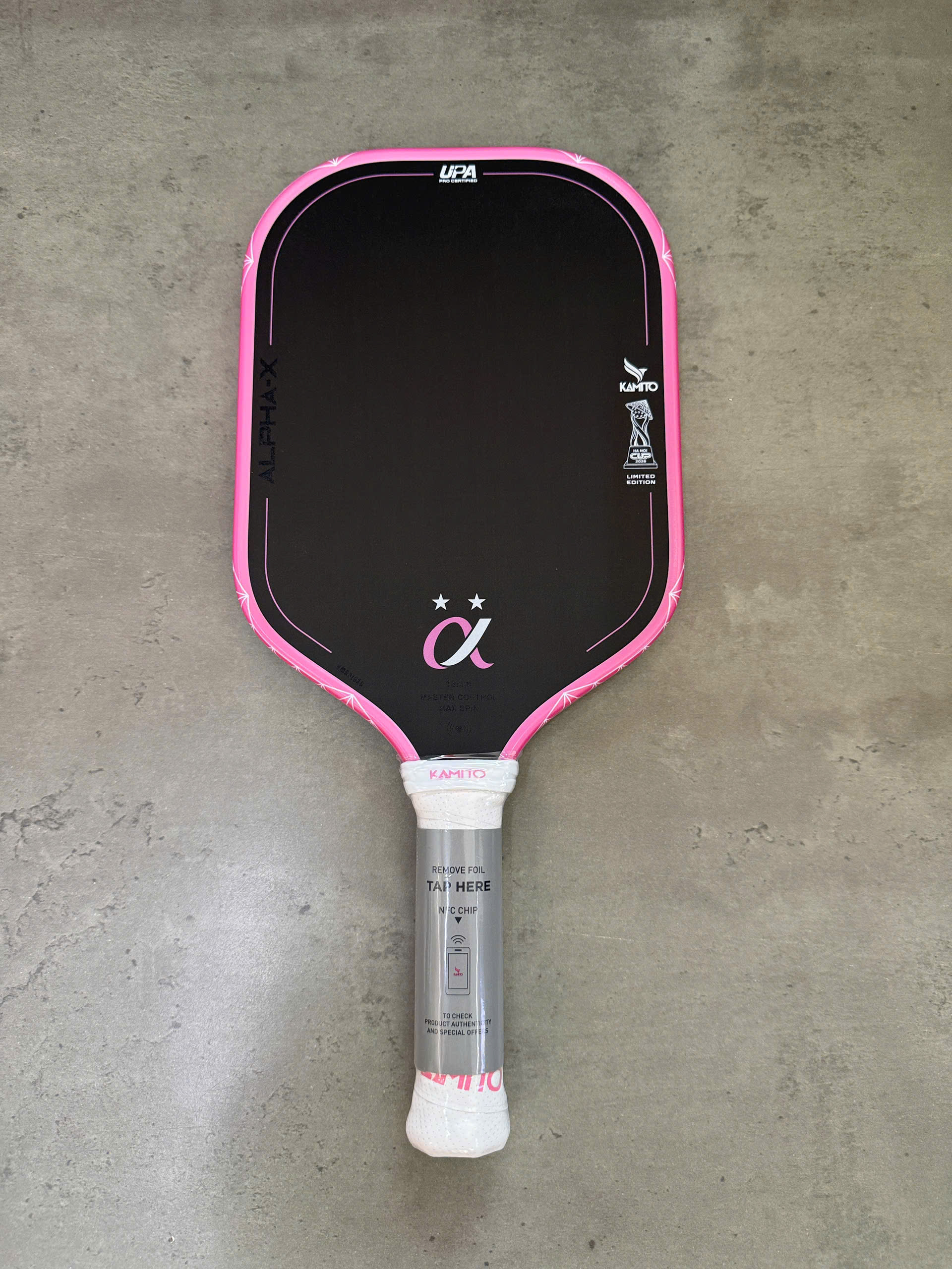 Vợt Pickleball Kamito Alpha X Champion 2 Sao - Hồng - 16mm