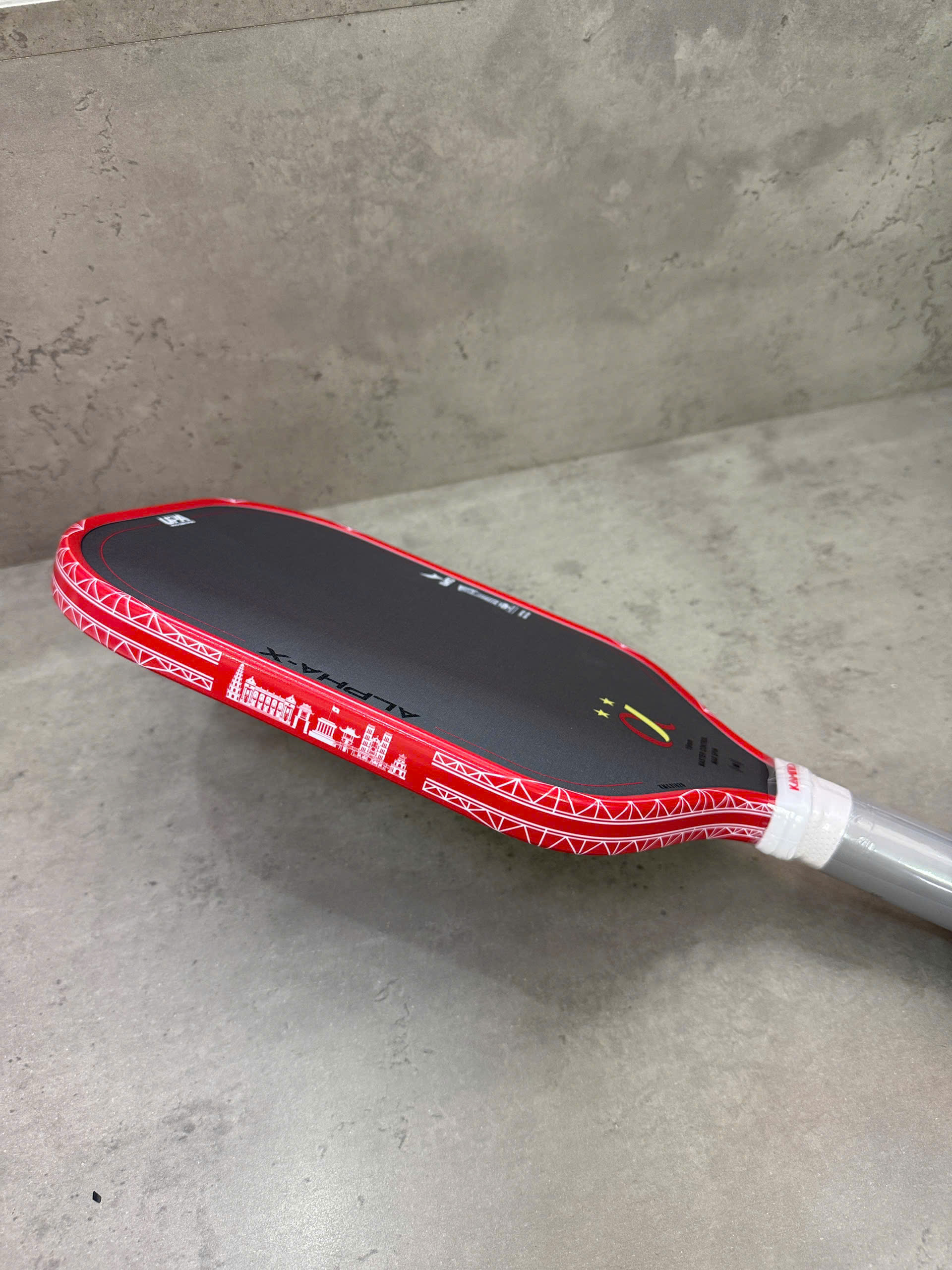 Vợt Pickleball Kamito Alpha X Champion 2 Sao - Đỏ - 16mm