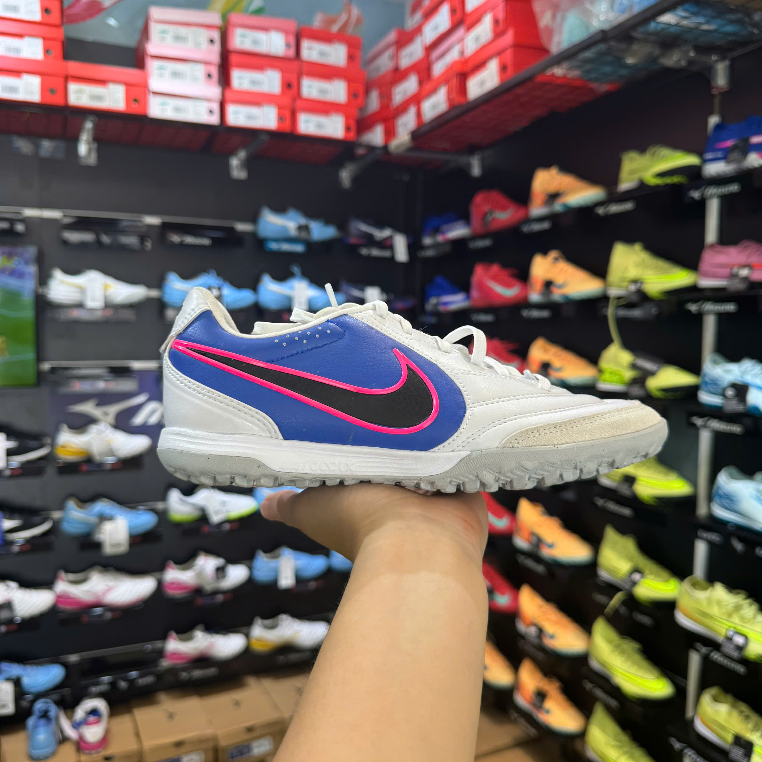 Giày đá bóng Nike Tiempo Ligera Pro TF Attack - Trắng Hồng - IB4477-146