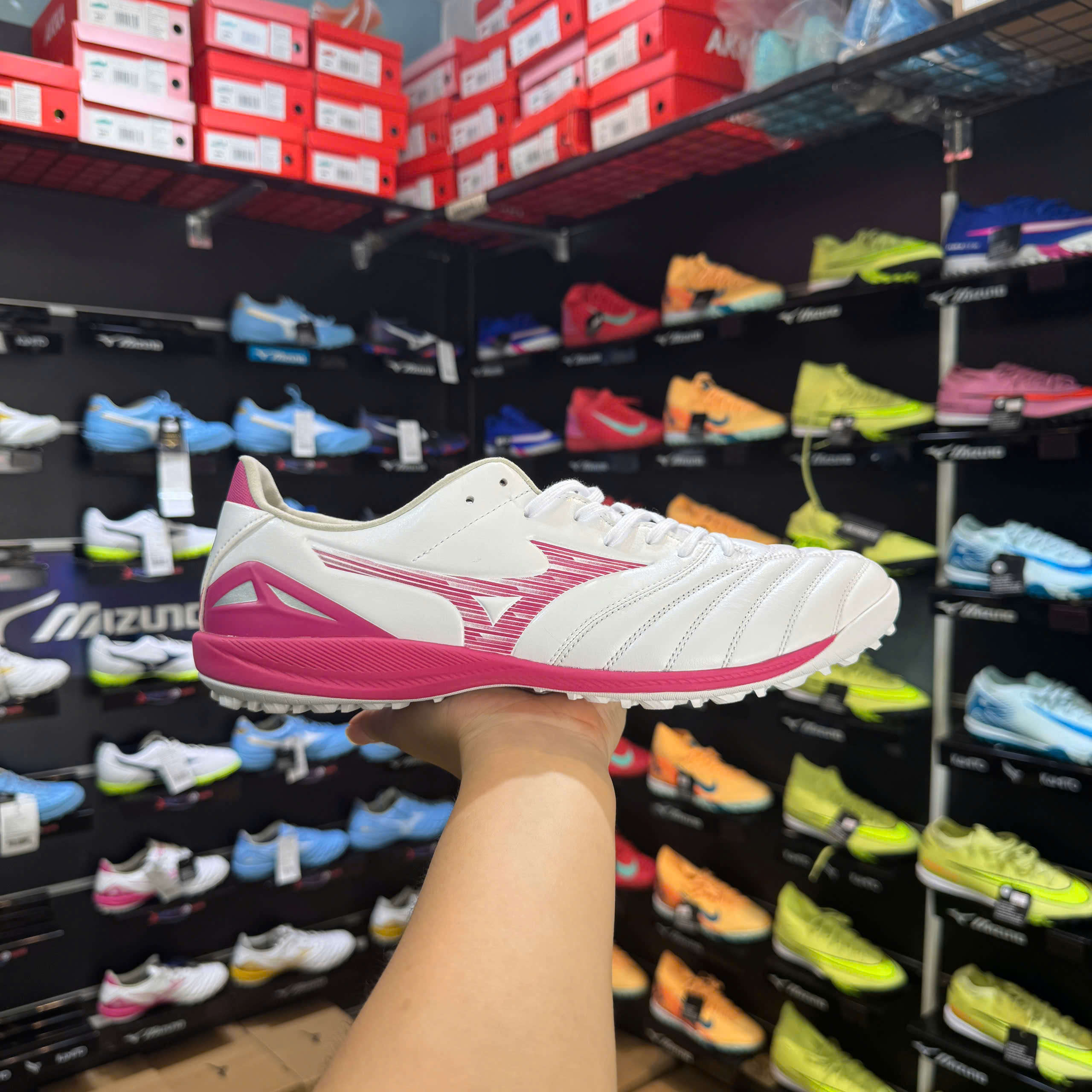 Mizuno Morelia Neo IV Pro TF Blazing Flair - White/Fuchsia Purple P1GD263564