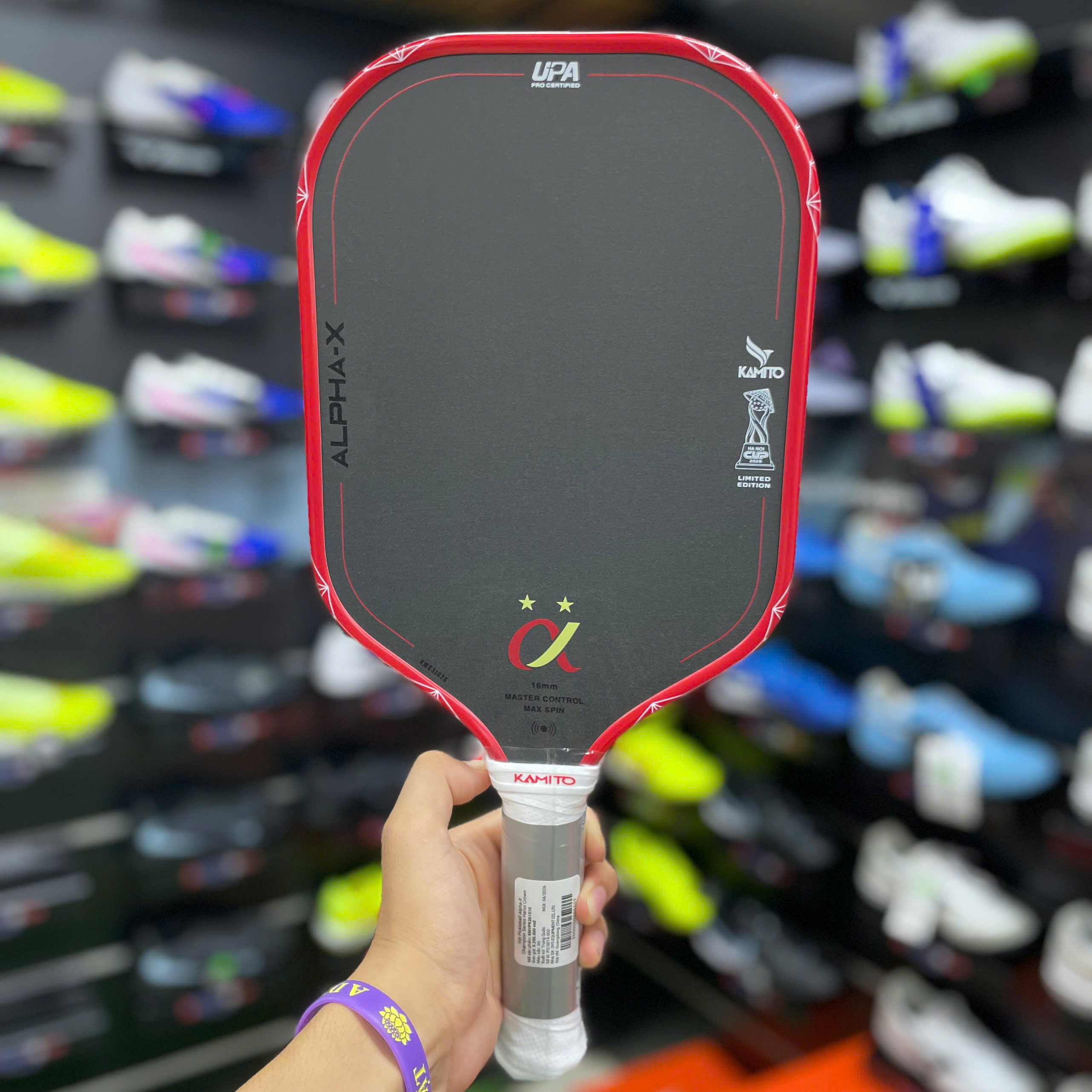 Vợt Pickleball Kamito Alpha X Champion 2 Sao - Đỏ - 16mm
