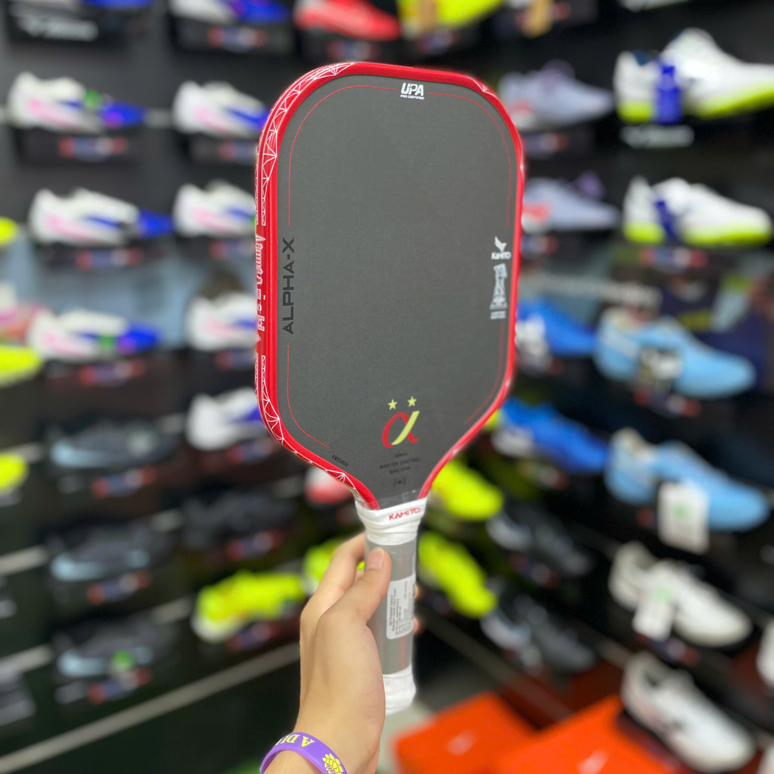 Vợt Pickleball Kamito Alpha X Champion 2 Sao - Đỏ - 16mm