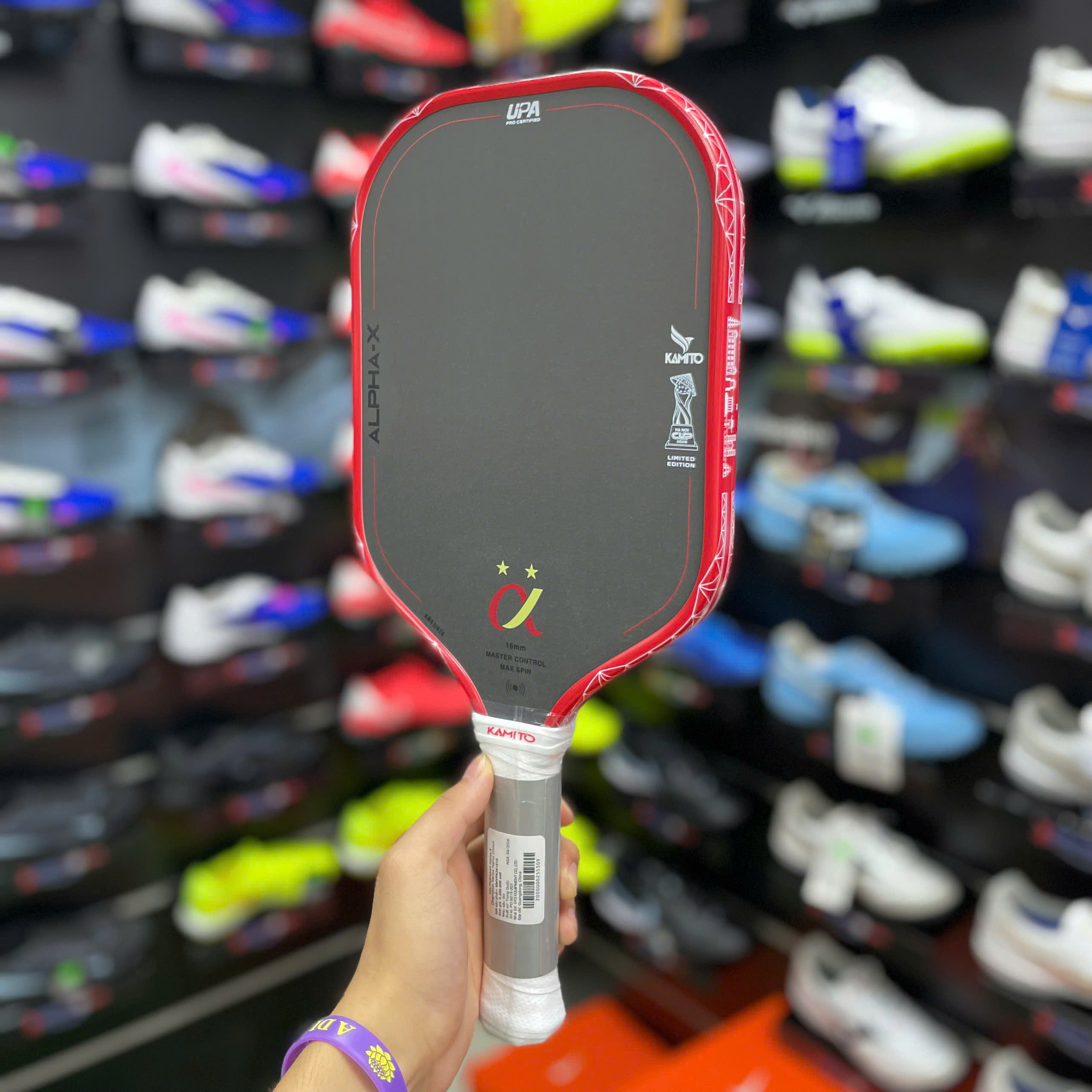 Vợt Pickleball Kamito Alpha X Champion 2 Sao - Đỏ - 16mm