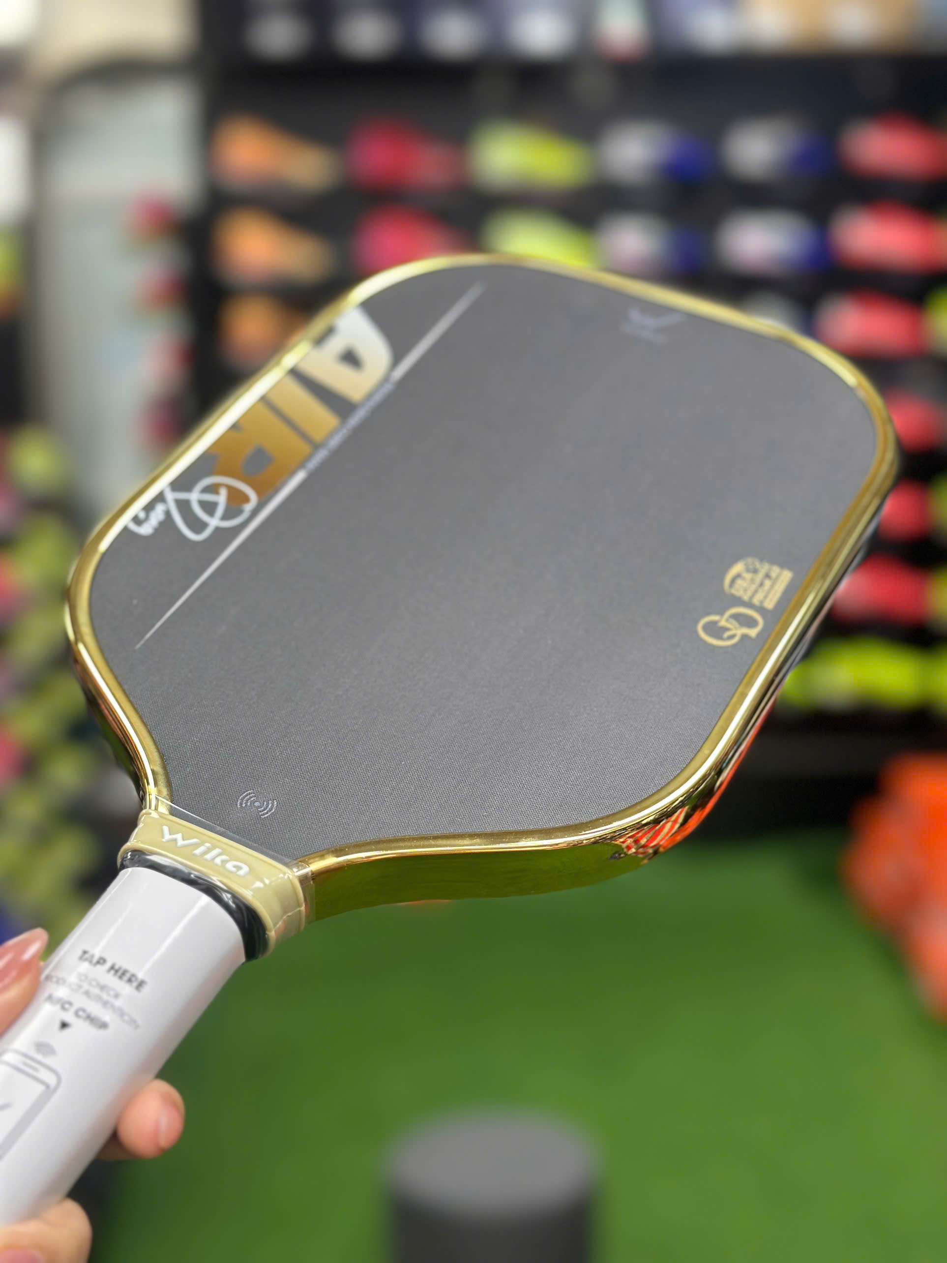 (bản viền kim loại) Vợt Pickleball Wika Air Quang Dương 2026 - Vàng