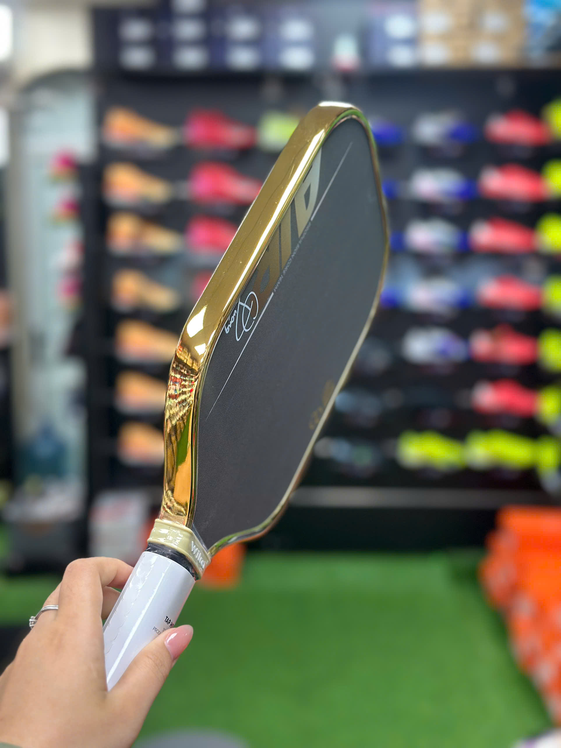 (bản viền kim loại) Vợt Pickleball Wika Air Quang Dương 2026 - Vàng