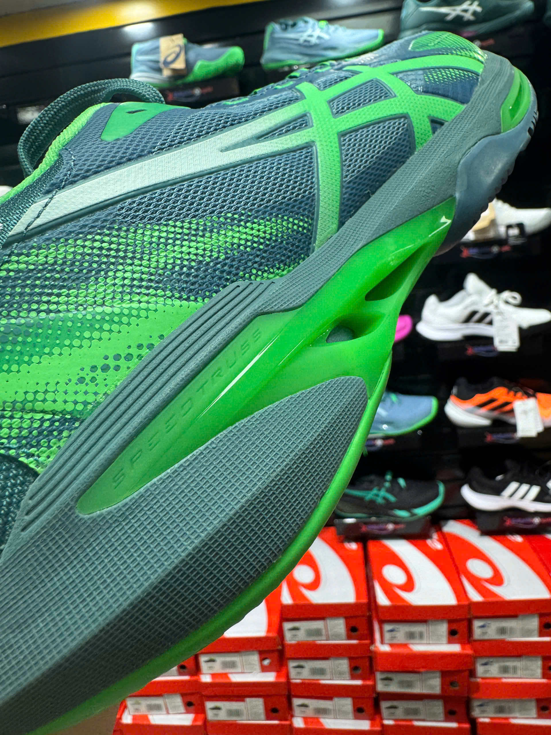Giày Pickleball/Tennis Asics Sonicsmash FF Xanh Lá 1041A538-400