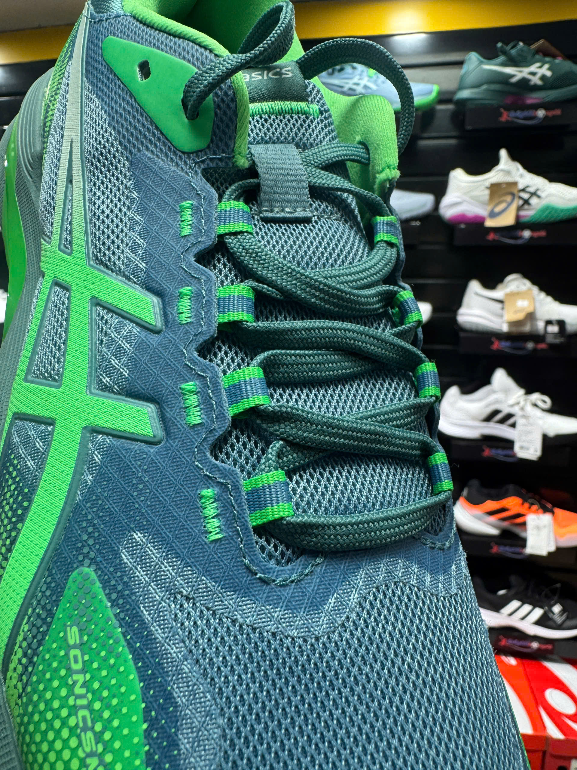 Giày Pickleball/Tennis Asics Sonicsmash FF Xanh Lá 1041A538-400