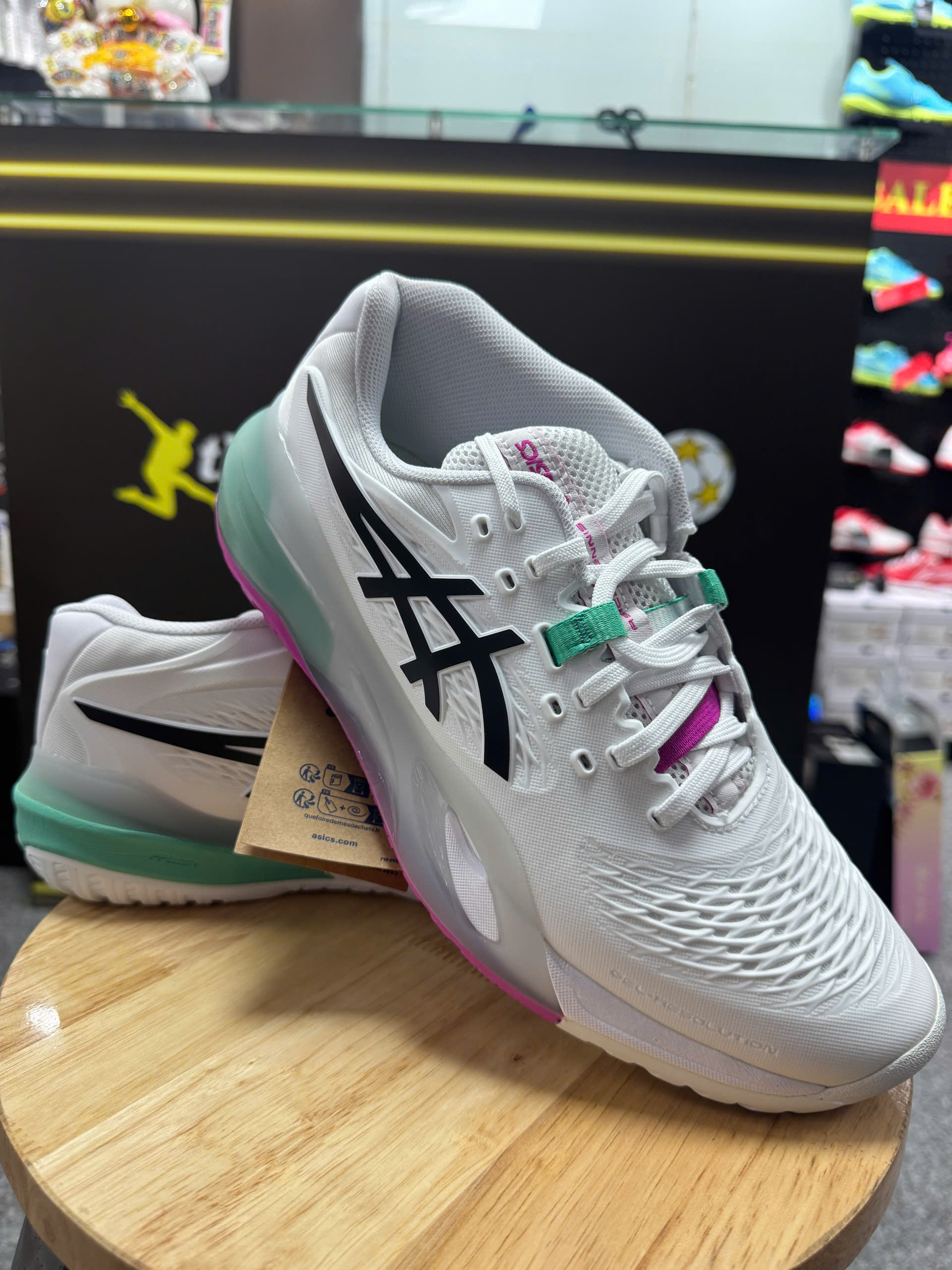 Giày Tennis/Pickleball ASICS GEL-RESOLUTION X - 1041A481-103 WHITE/AURORA GREEN