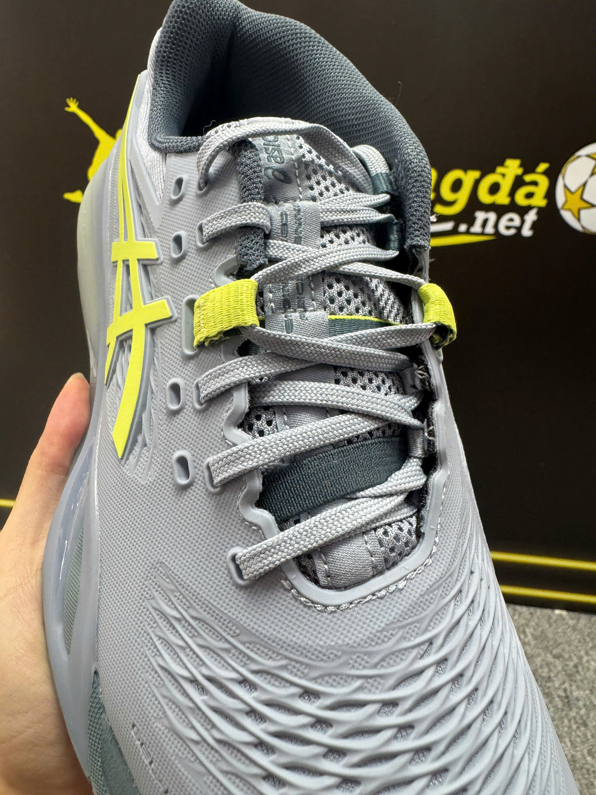 Giày Tennis/Pickleball Asics GEL-RESOLUTION X 1041A487-402 Xám xanh