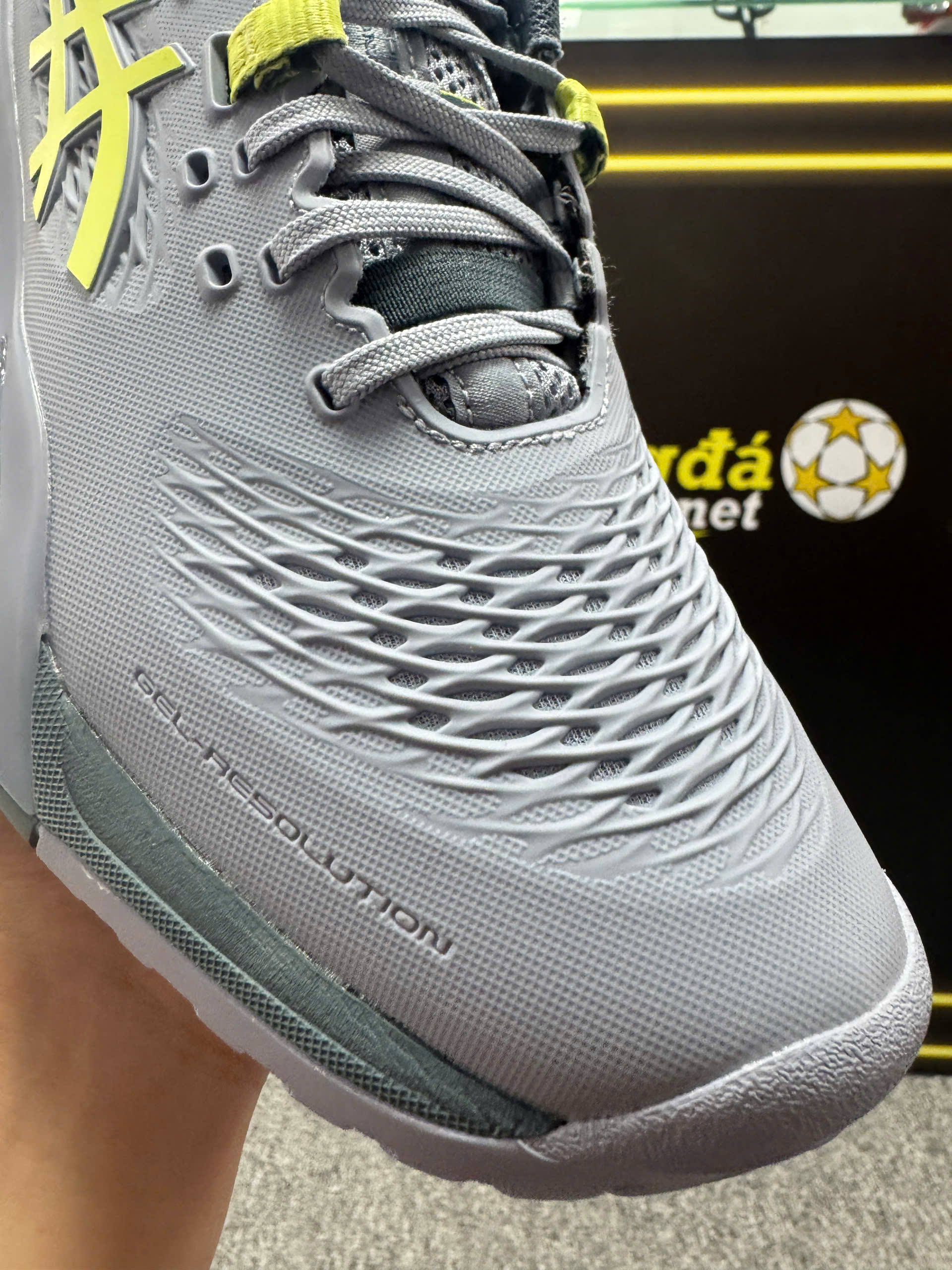 Giày Tennis/Pickleball Asics GEL-RESOLUTION X 1041A487-402 Xám xanh