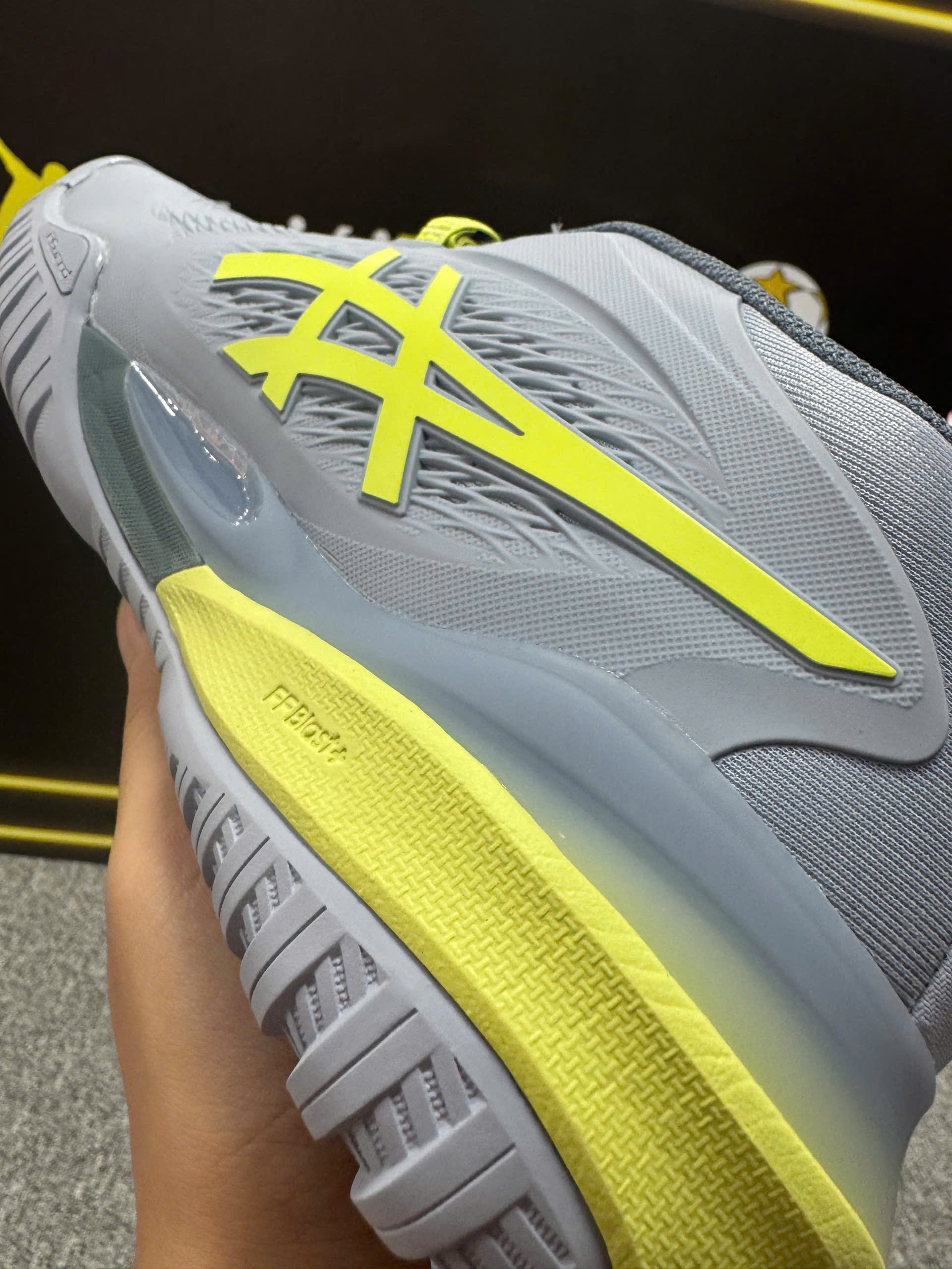 Giày Tennis/Pickleball Asics GEL-RESOLUTION X 1041A487-402 Xám xanh