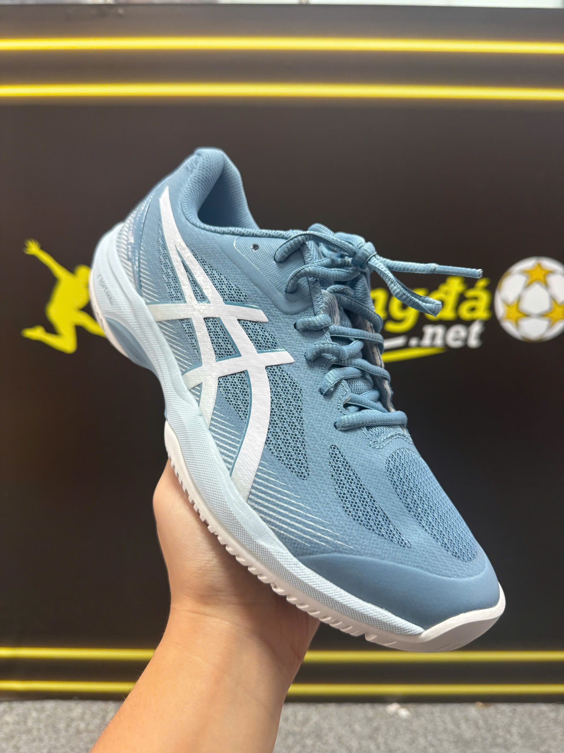 Giày Pickleball/Tennis Asics Court Hunter FF 1071A111-401 Xanh/trắng