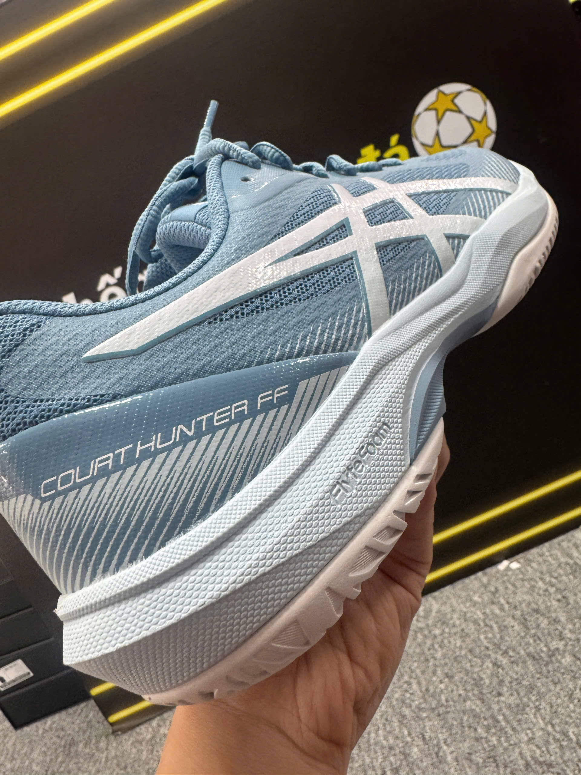 Giày Pickleball/Tennis Asics Court Hunter FF 1071A111-401 Xanh/trắng