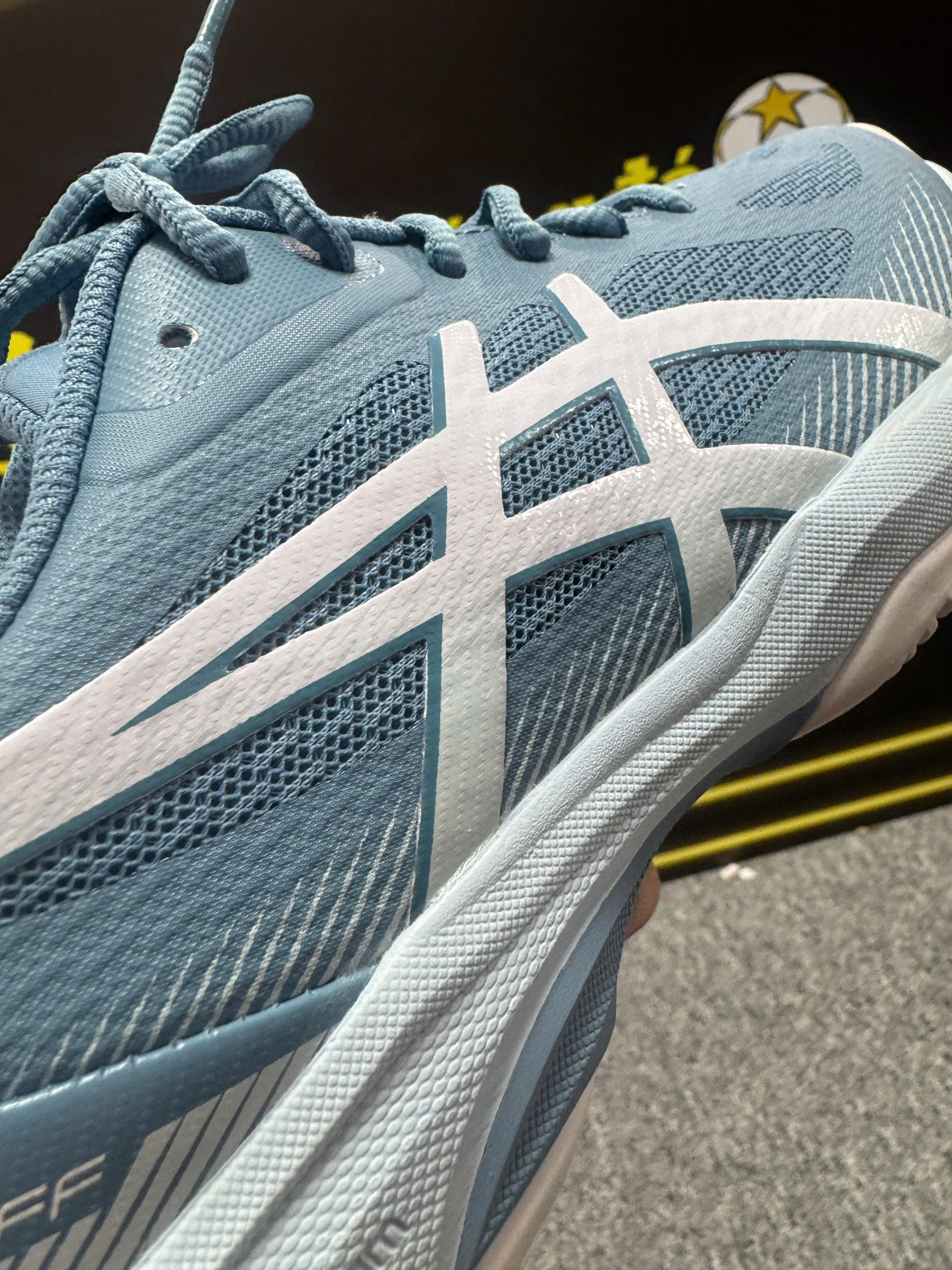 Giày Pickleball/Tennis Asics Court Hunter FF 1071A111-401 Xanh/trắng