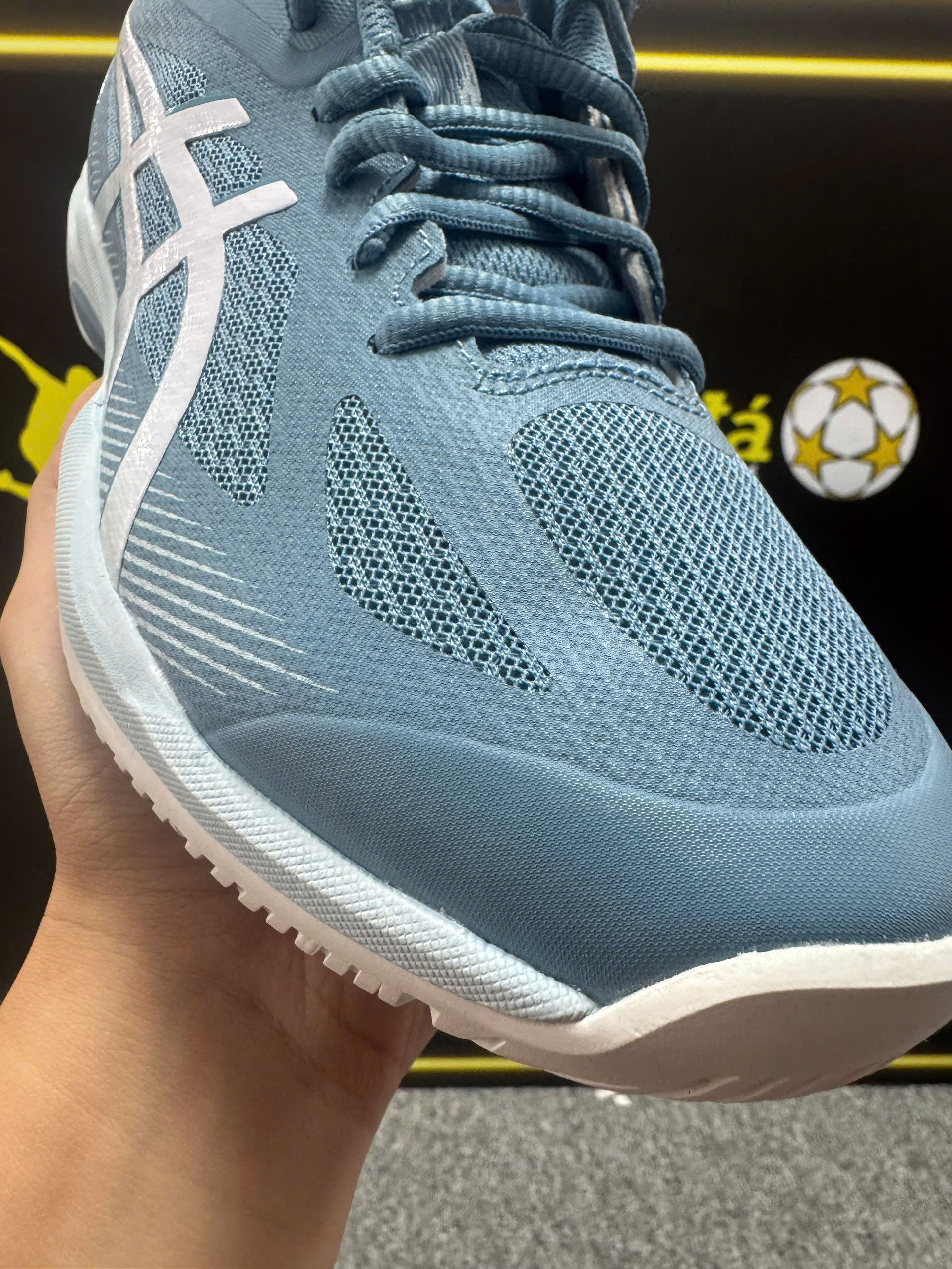 Giày Pickleball/Tennis Asics Court Hunter FF 1071A111-401 Xanh/trắng