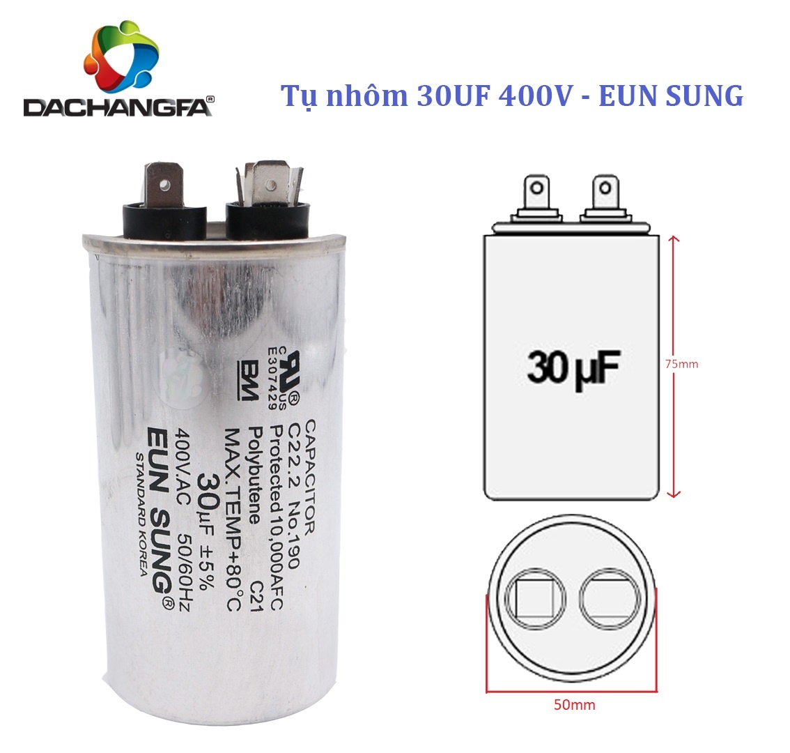 Tụ nhôm 30UF 400V - EUN SUNG