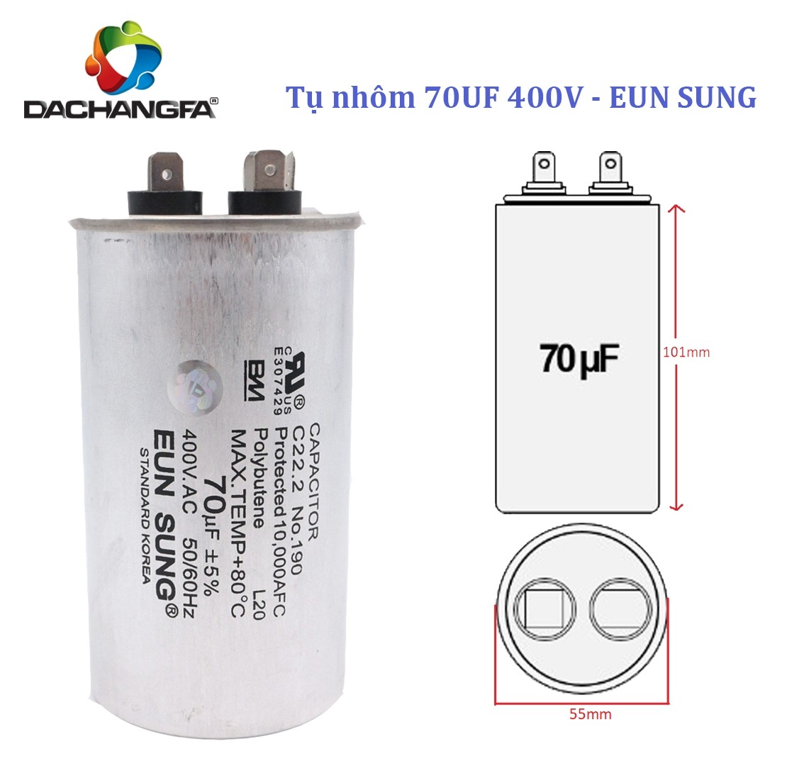 Tụ nhôm 70UF 400V - EUN SUNG