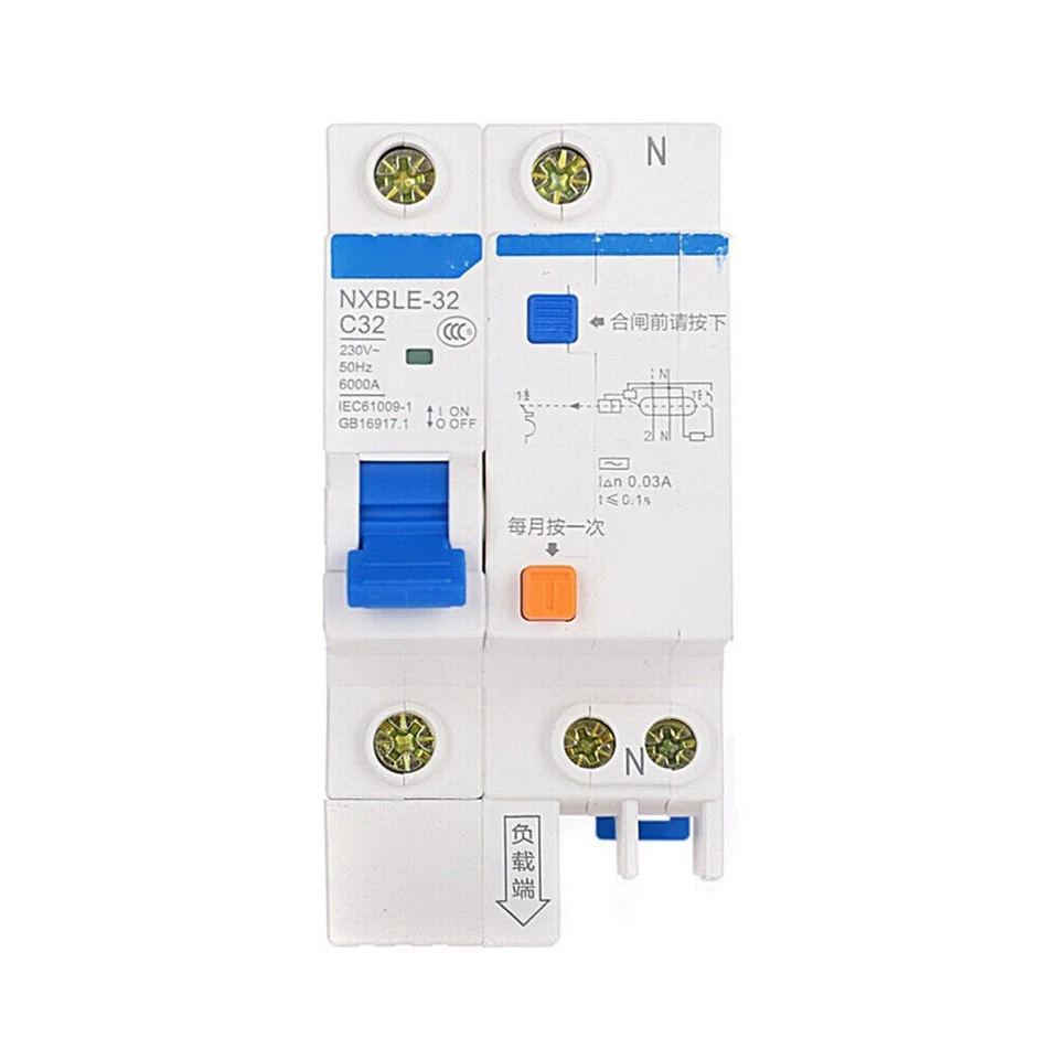 RCBO - NXBLE32 1P+N C32A - CHINT