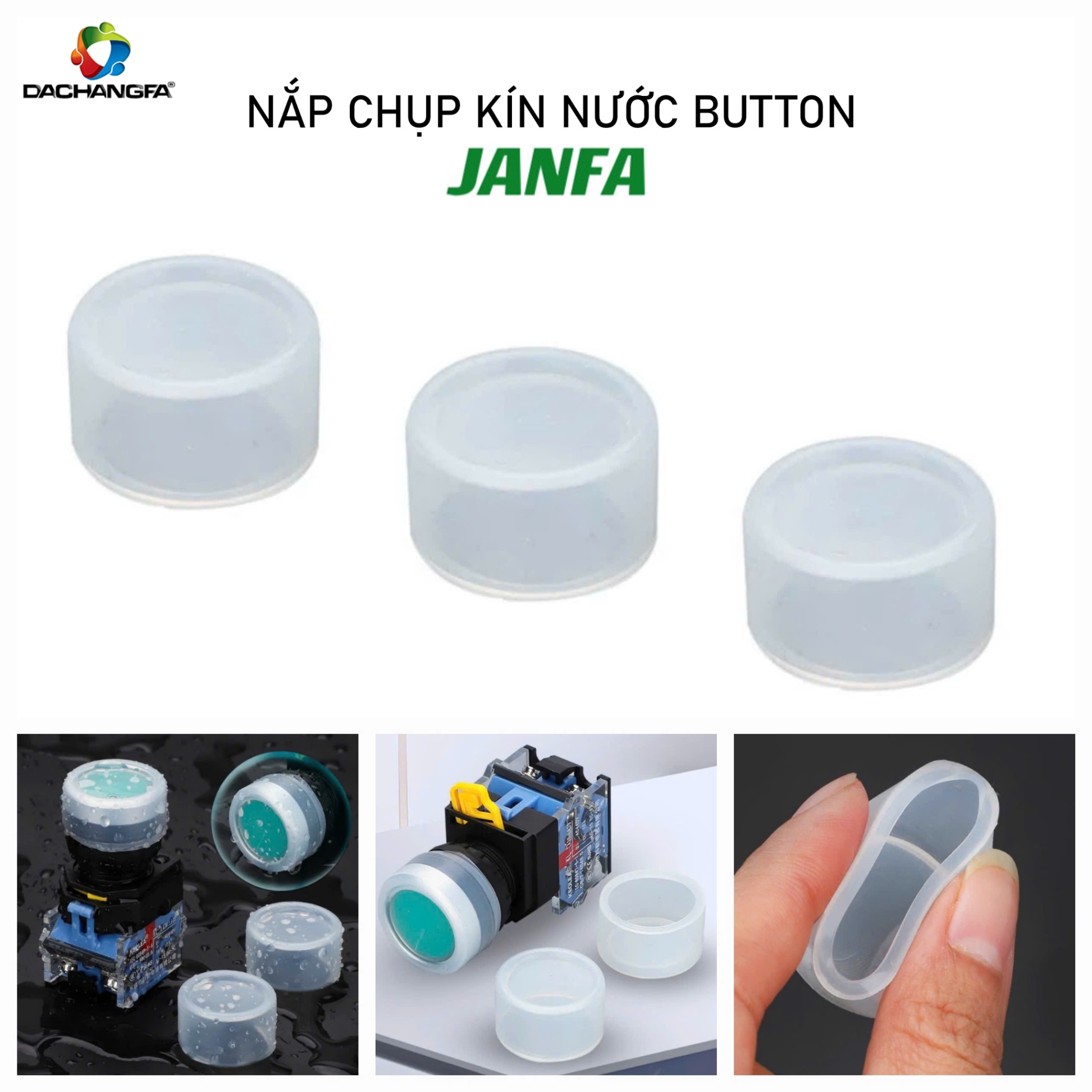 Chụp nút nhấn chống nước ø22