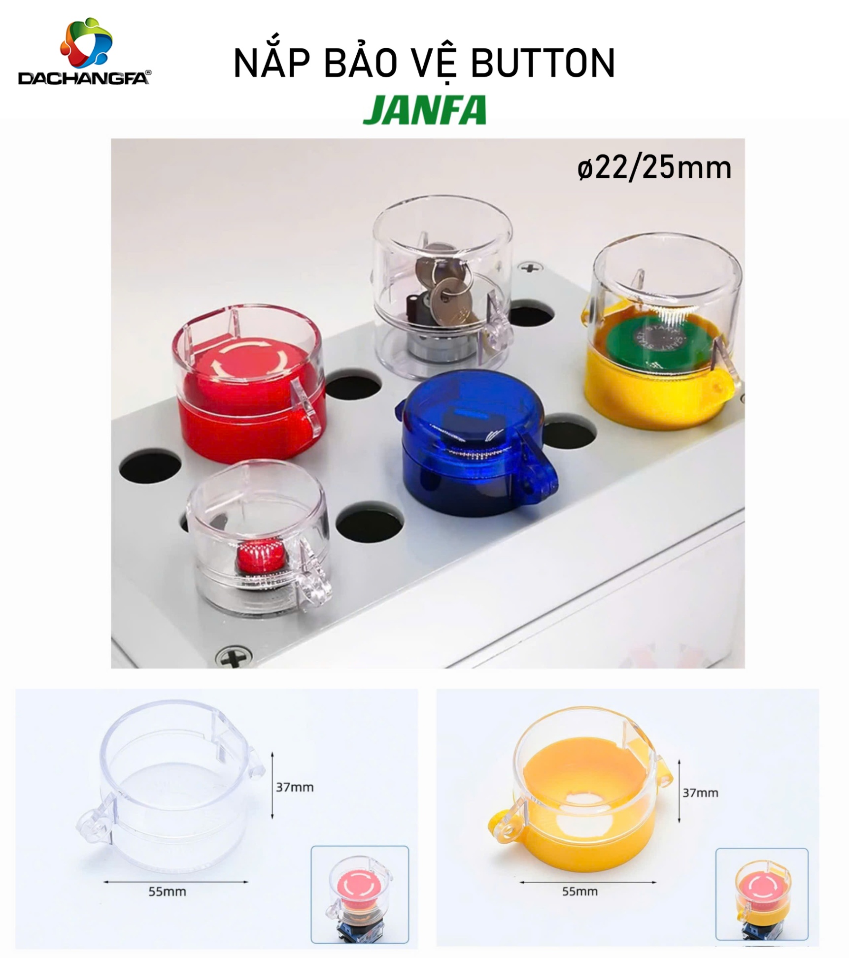 Nắp bảo vệ button ø22