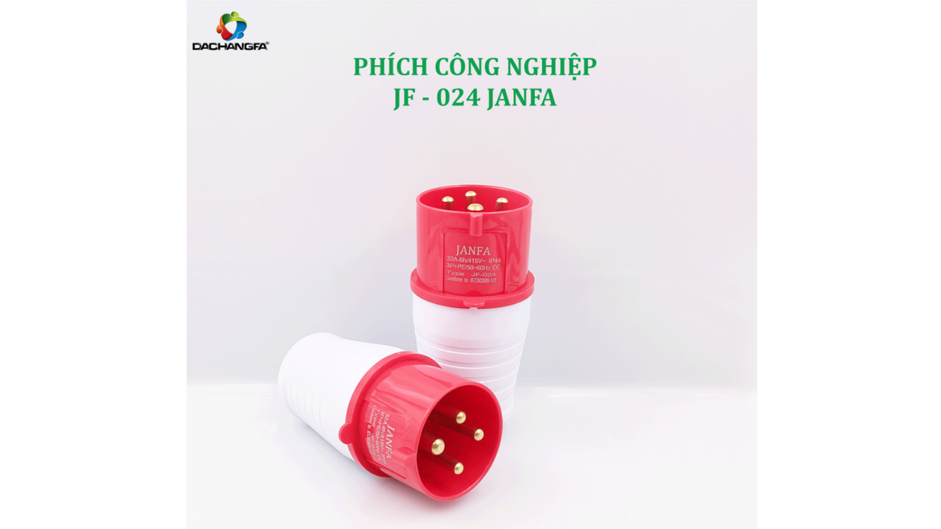 Phích Cắm Công Nghiệp JF-024 4P-32A-6h (3P+E /415V) JANFA
