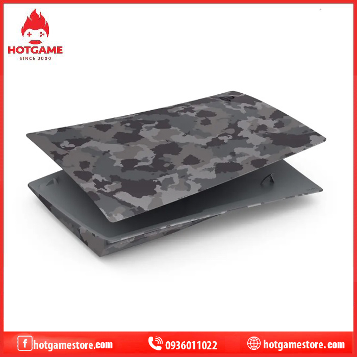 Vỏ thay máy PS5 chính hãng màu camo ( grey camouflage )