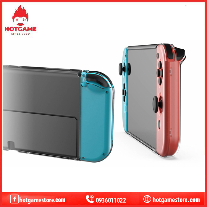 Crystal case cho Switch Oled DOBE ( ốp nhựa trong )