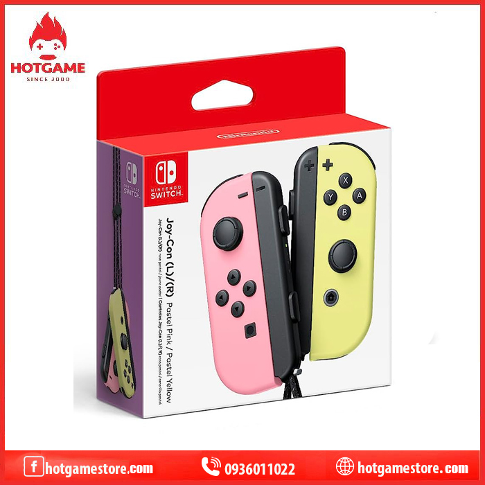 Tay cầm Joy-con Pastel Pink/Pastel Yellow