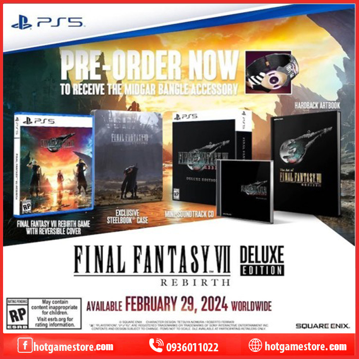 Đĩa game PS5 Final Fantasy 7 Rebirth delux edition