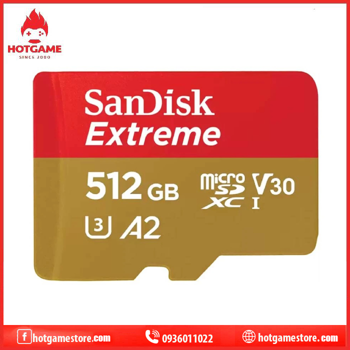 Thẻ Nhớ MicroSDXC SanDisk Extreme V30 A2 512GB 190MB/s