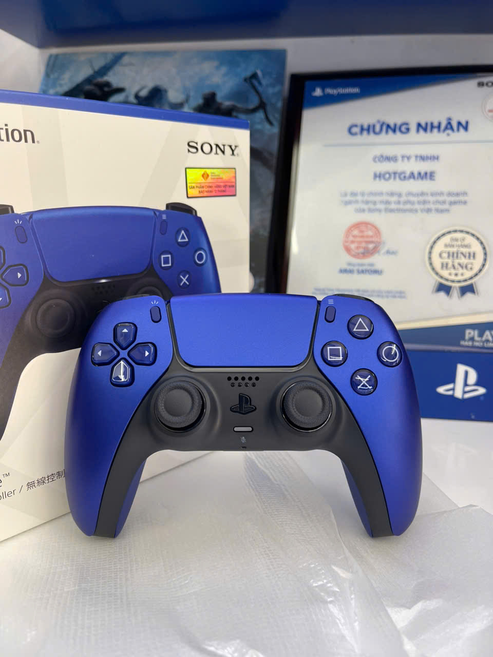 Tay cầm PS5 Cobalt blue ( hàng nhập )