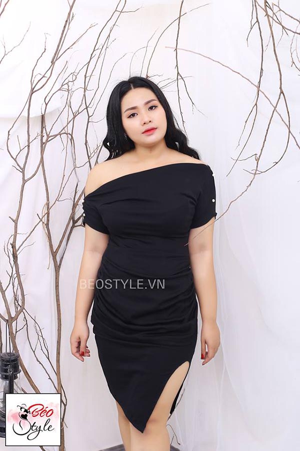 Đầm Bigsize nữ, đầm dự tiệc đầm rúm ngực tay bồng, dáng suông, đầm big size cho  người mập từ 55 - 90kg Bigsize Moohan | Shopee Việt Nam