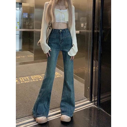 Quần jean loe mix áo croptop