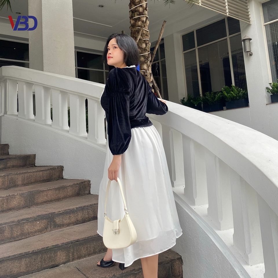 Chân váy dài 2 tầng dạng xòe phong cách hàn quốc , Váy lưng chun chất liệu voan  dài 2 lớp | Shopee Việt Nam