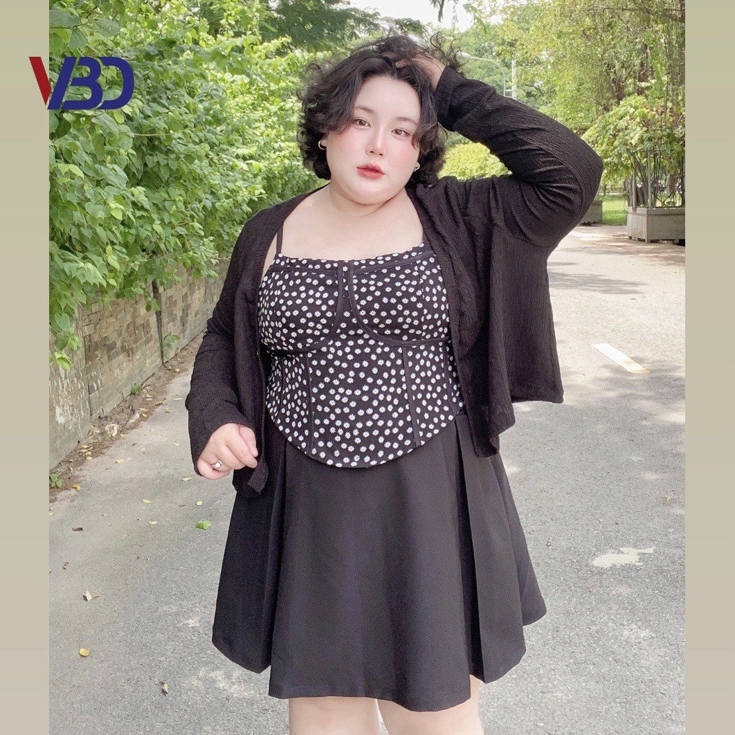 Bộ váy 2 dây hoa nhí phối áo khoác cardigan đen / Set đồ nữ phong cách Hàn  Quốc mặc 4 mùa _xuongmaythaothuy | Lazada.vn