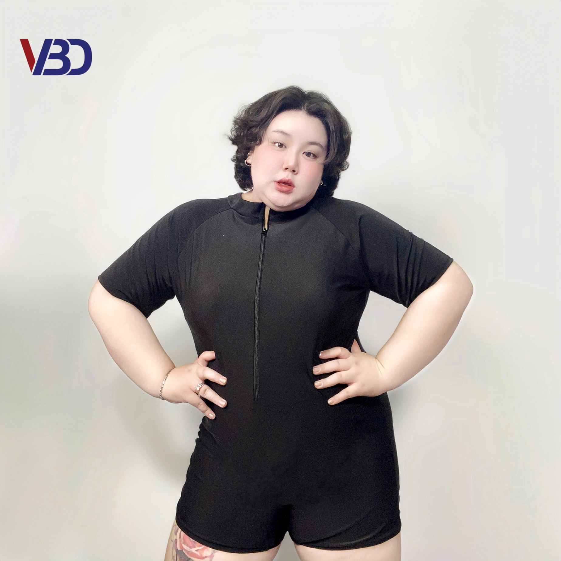 Đồ bơi kiểu jumsuit bigsize DB007 dành cho nàng béo mập từ 65-95kg