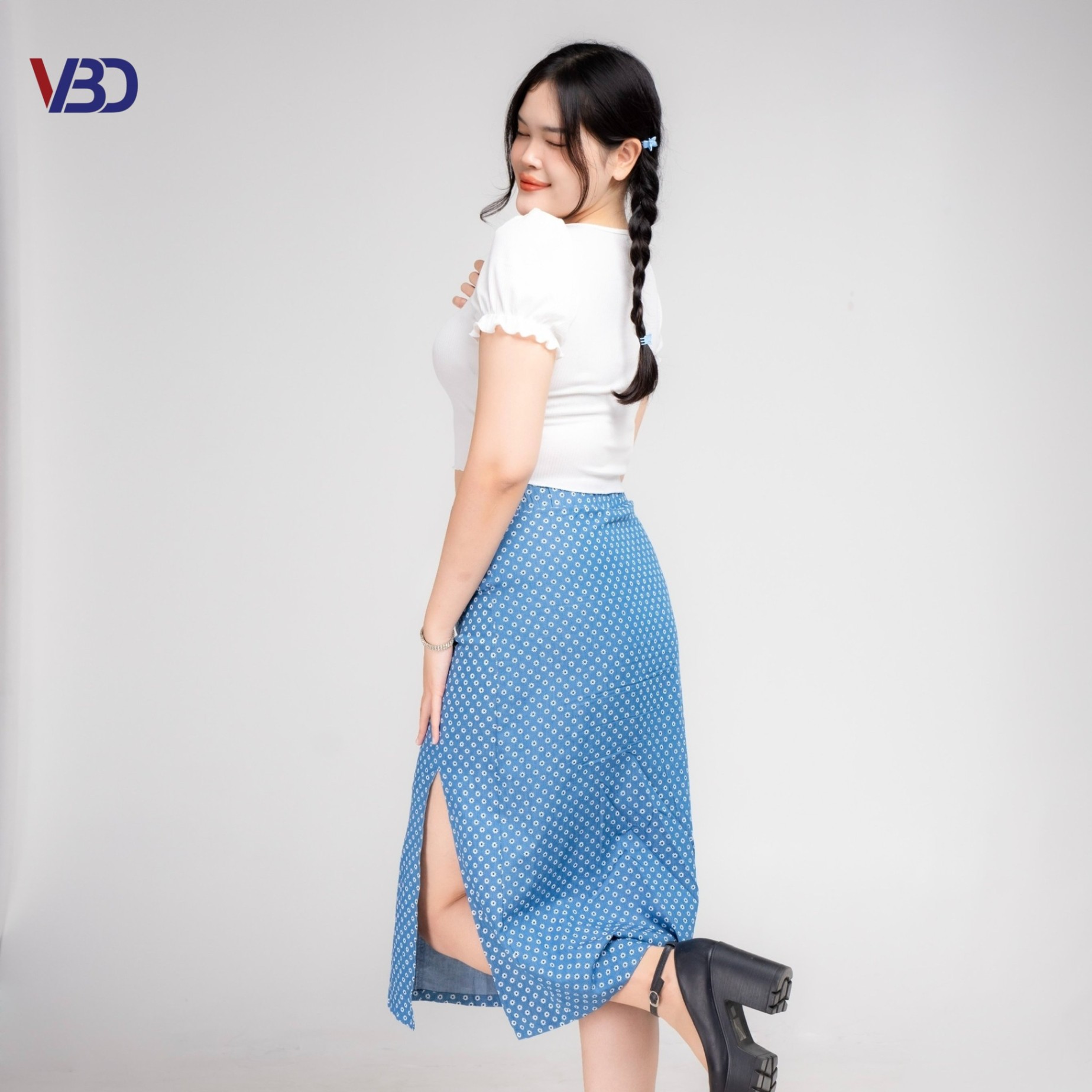 Sét áo thụng cotton in chữ và chân váy dài xẻ tà siêu hot | Shopee Việt Nam