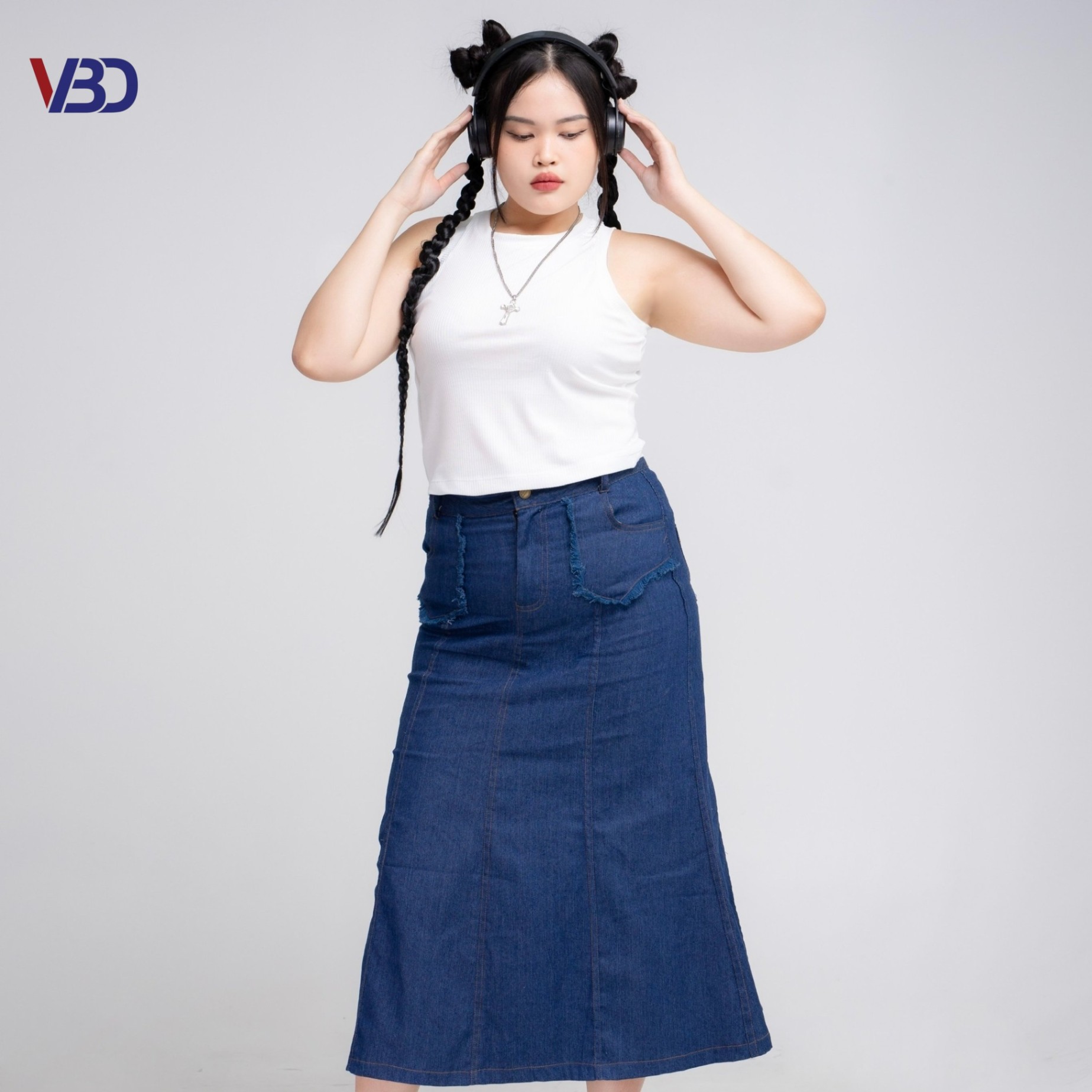 Chân váy đuôi cá dài dáng công sở, chất thun ôm, kiểu dài qua gối, phong  cách hàn quốc, màu đen | Shopee Việt Nam
