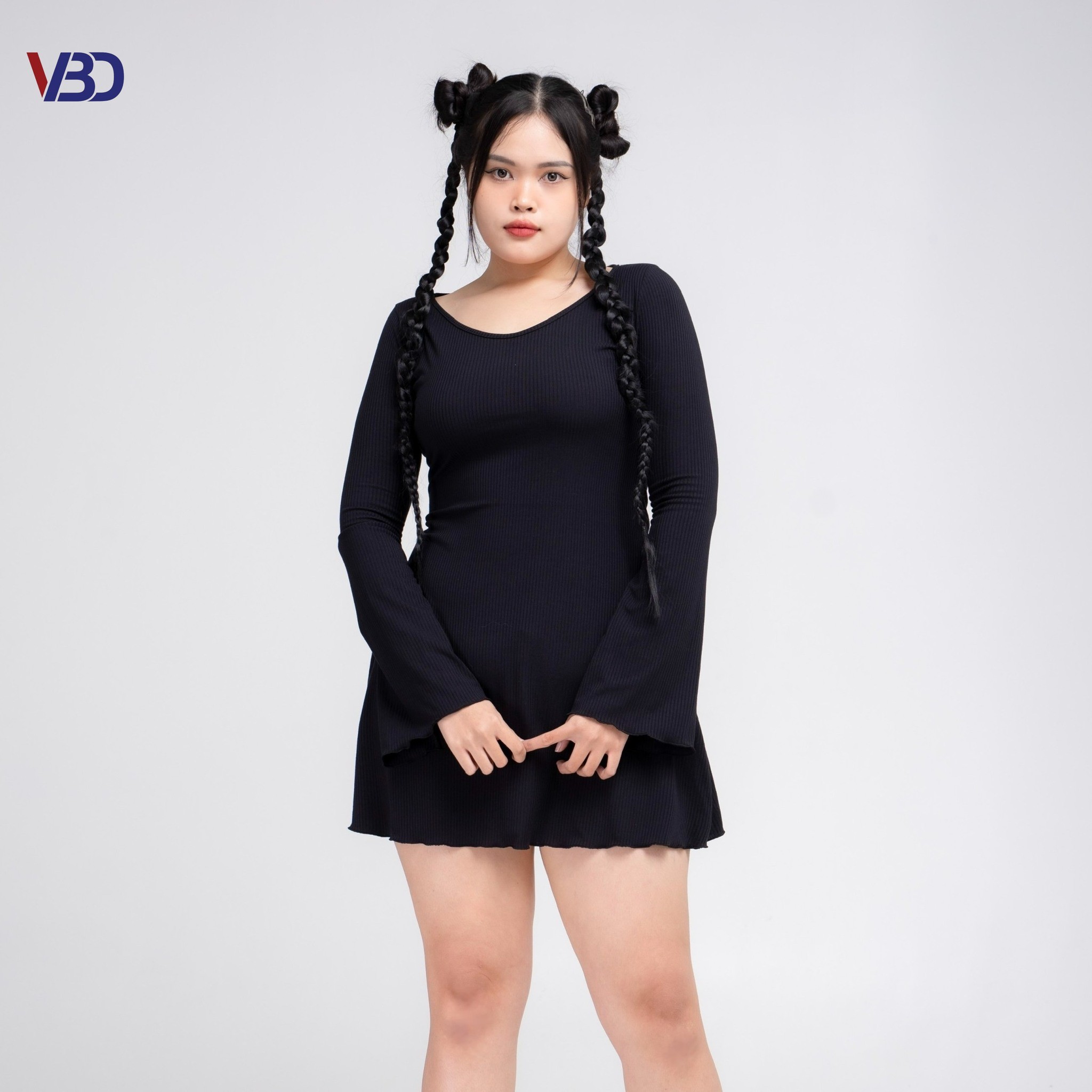 Đầm thun ôm tay loe bigsize DA051 dành cho nàng béo mập từ 55-95kg