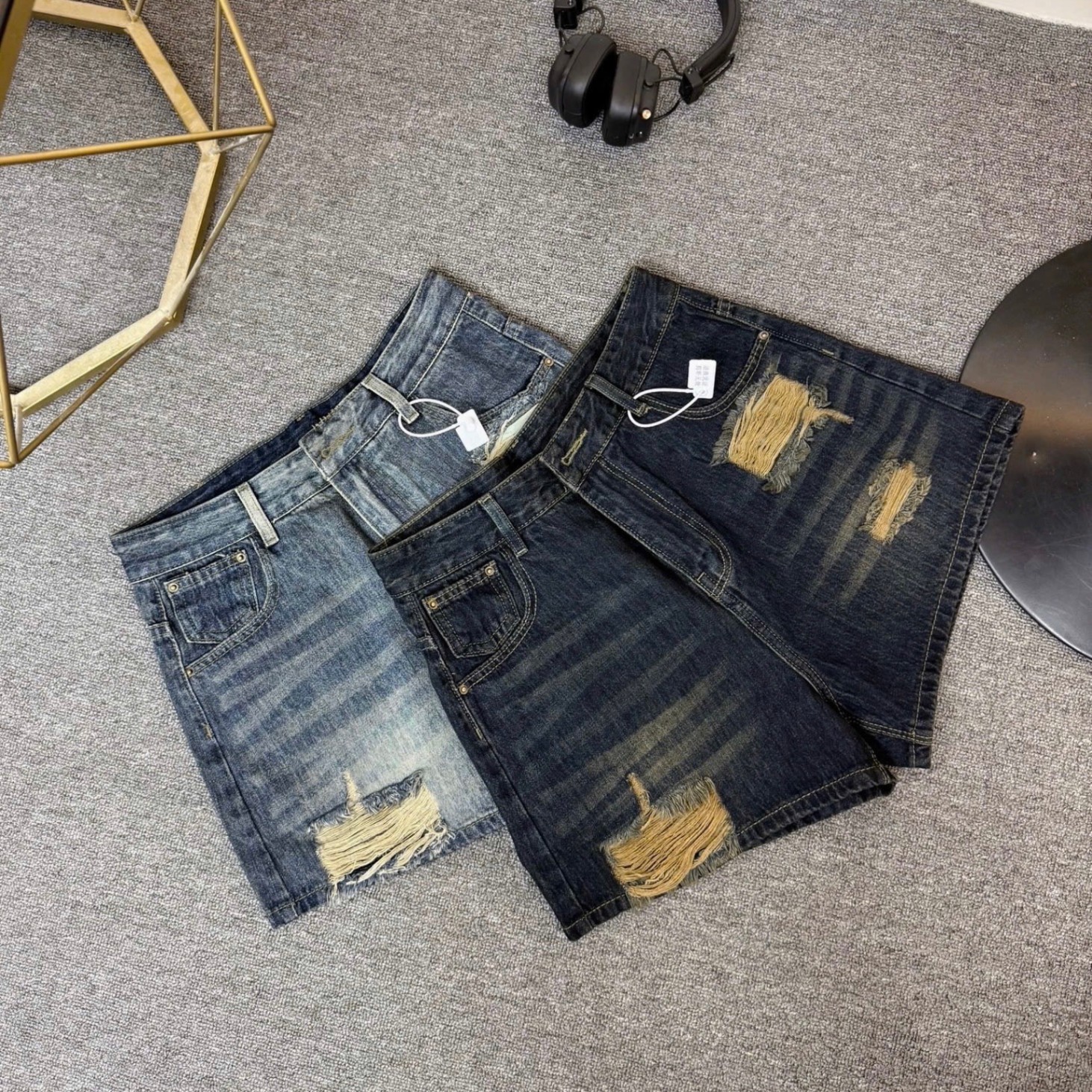 Quần short jean xước bigsize QSJ10022 dành cho nàng béo mập từ 55-95kg