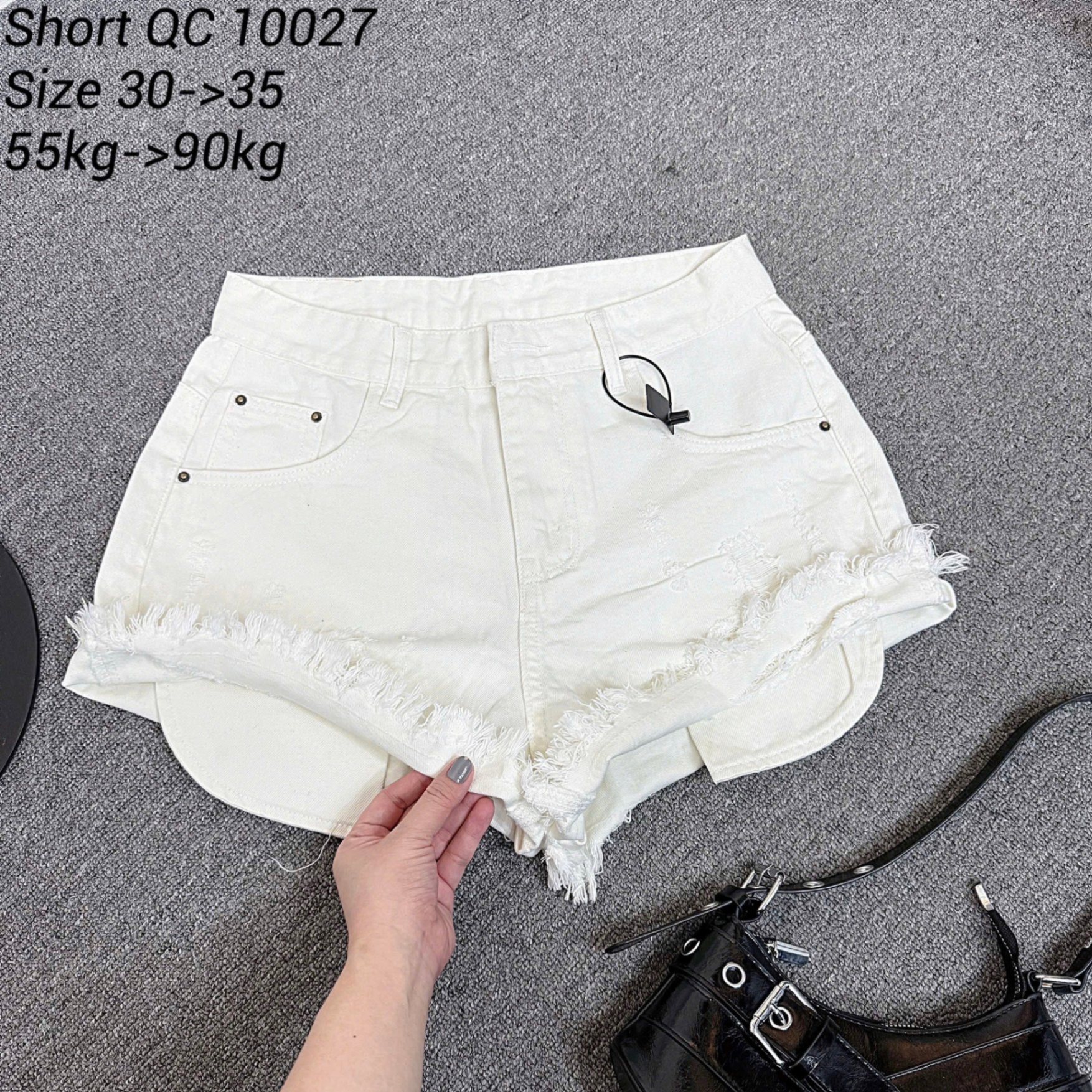 Quần short jean túi lòi kiểu bigsize QSJ10027 dành cho nàng béo mập từ 55-90kg