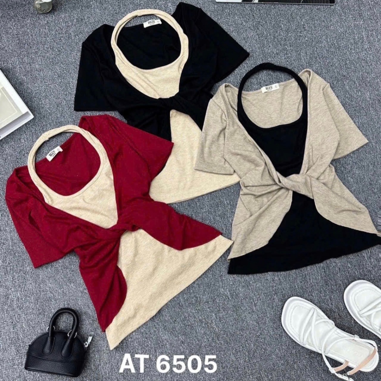 Áo thun 2 món kiểu bigsize AT6505 dành cho nàng béo mập từ 55-90kg