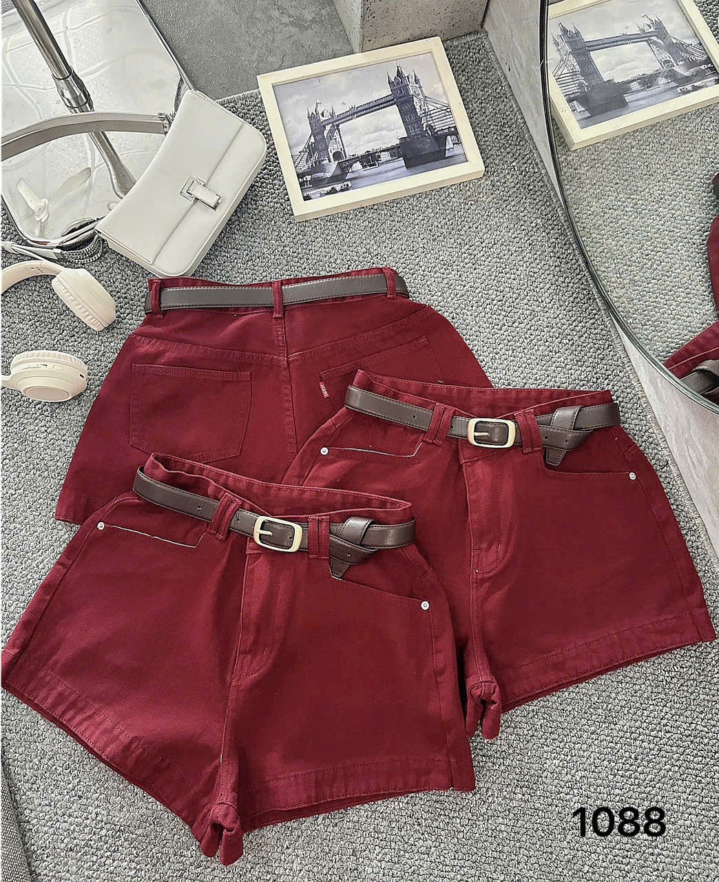 Quần short jean túi vuông bigsize QSJ1088 dành cho nàng béo mập từ 55-90kg