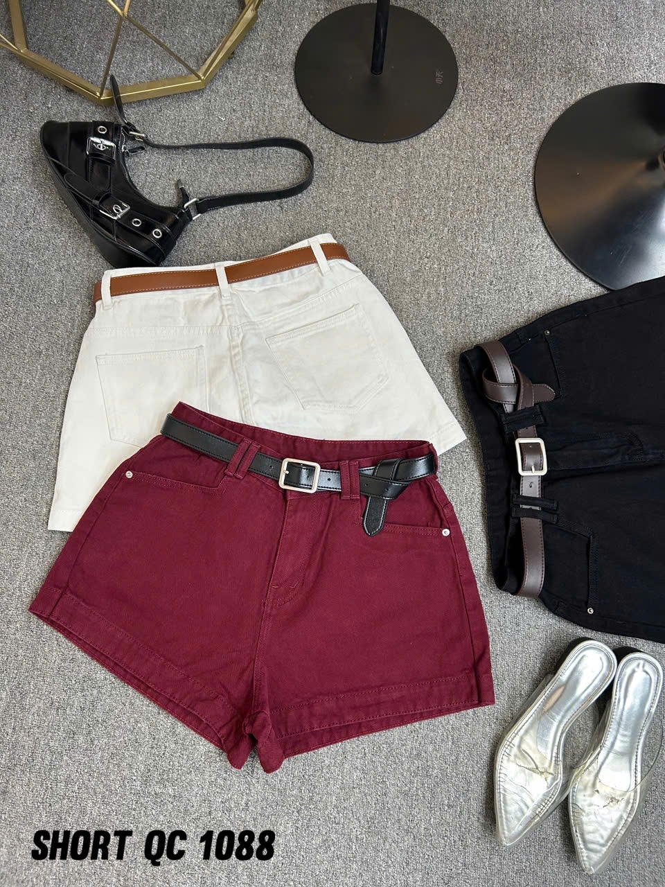 Quần short jean túi vuông bigsize QSJ1088 dành cho nàng béo mập từ 55-90kg