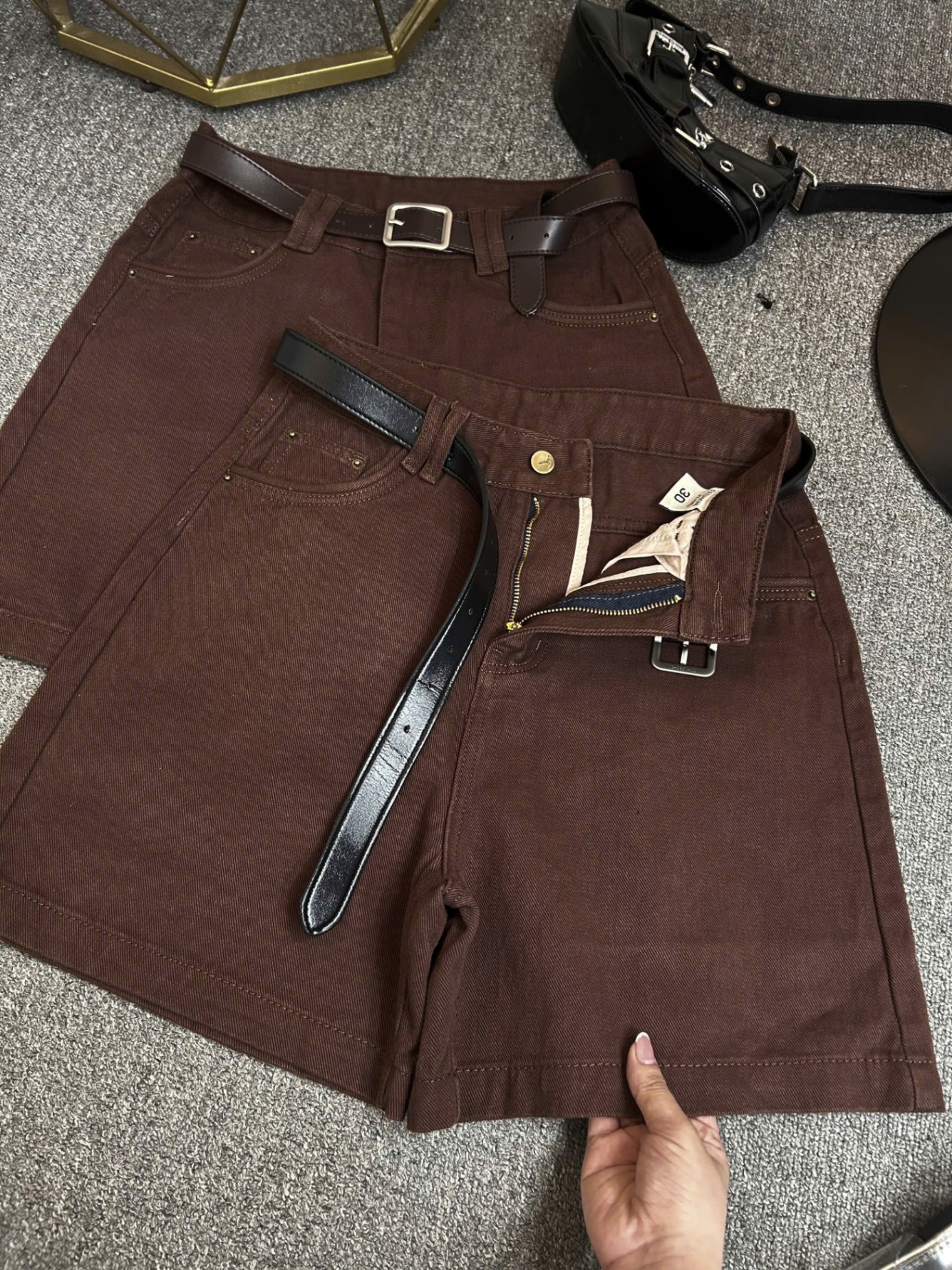 Quần short jean lửng viền túi kiểu bigsize QSJ4010 dành cho nàng từ 55-90kg