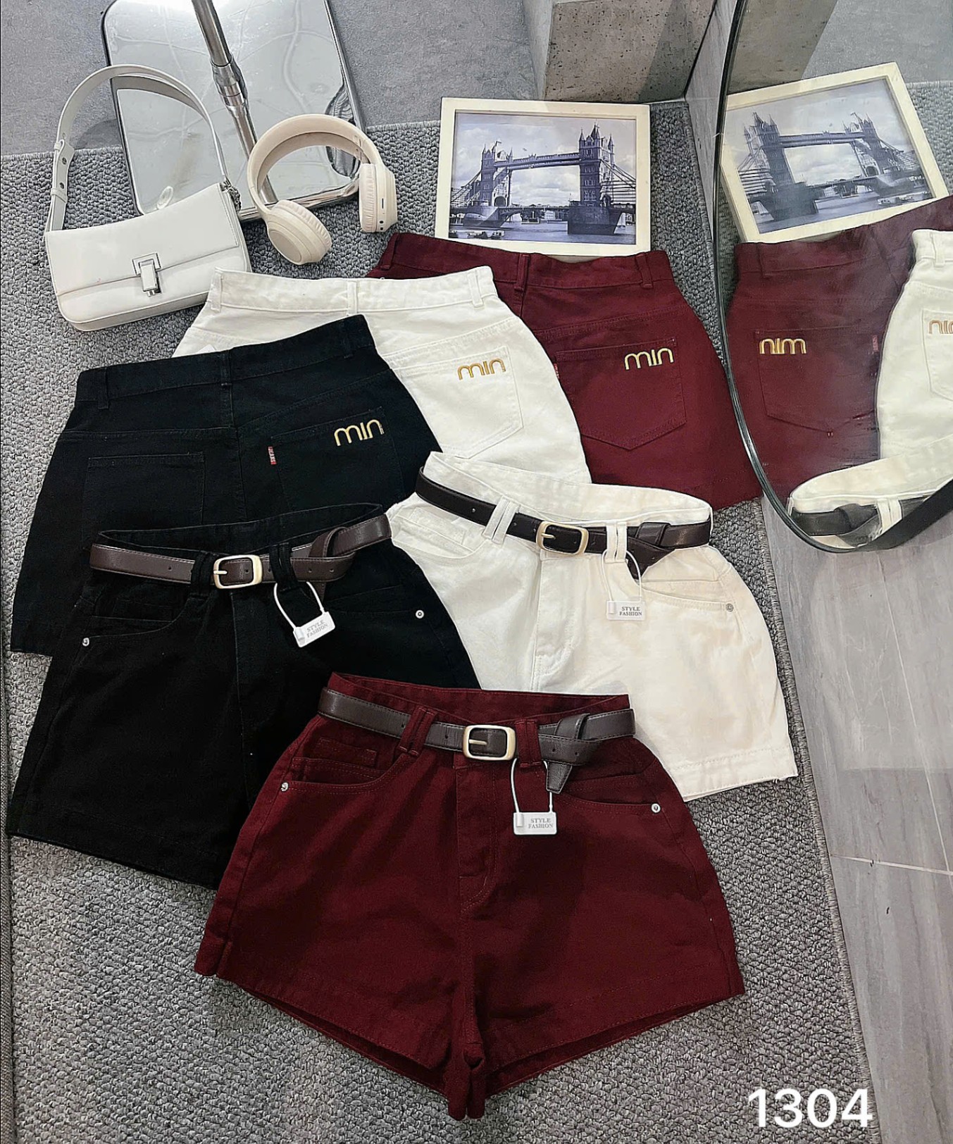 Quần short jean thêu chữ bigsize QSJ1304 dành cho nàng từ 55-90kg