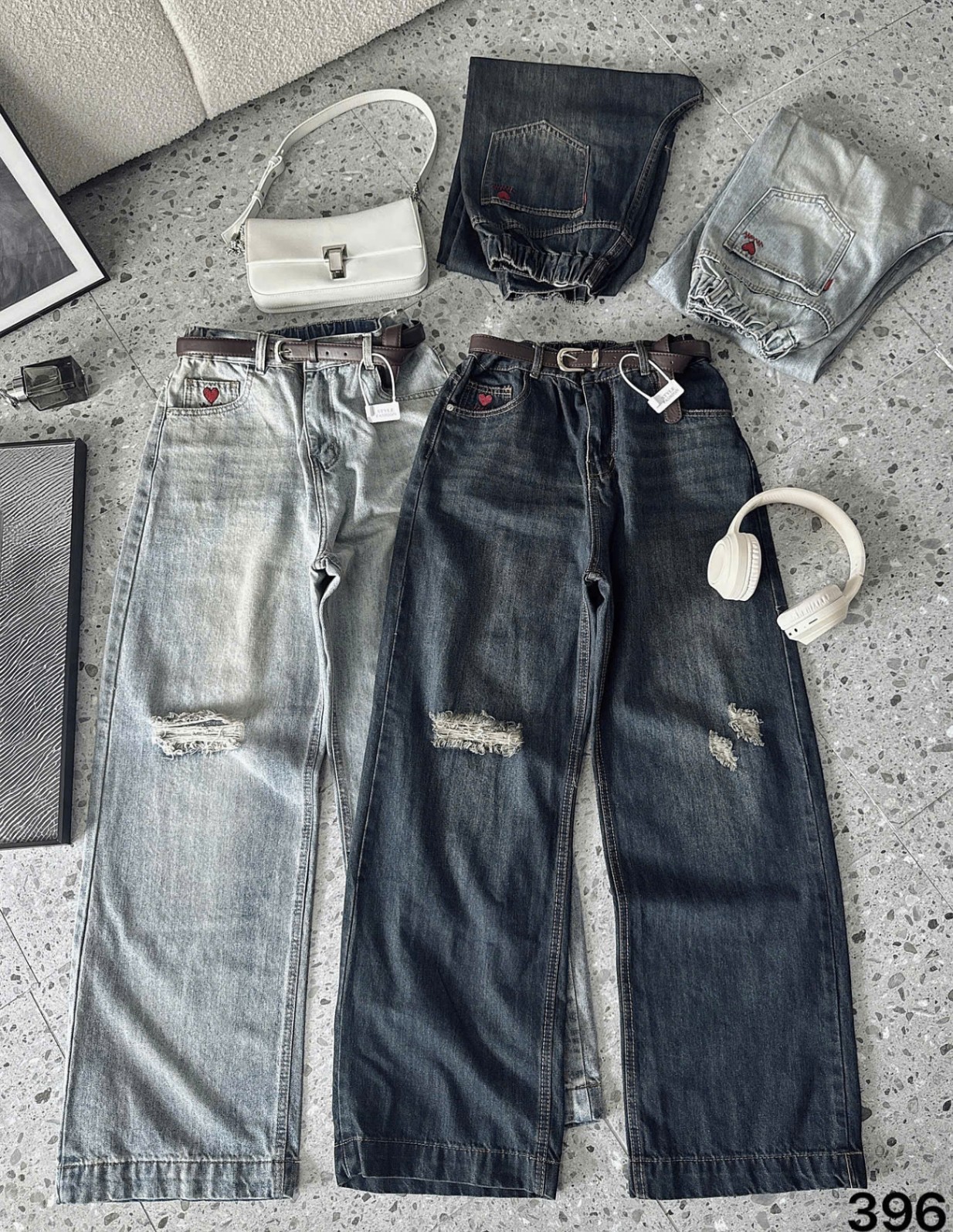 BIGSIZE-Quần suông lưng thun T-QJ396