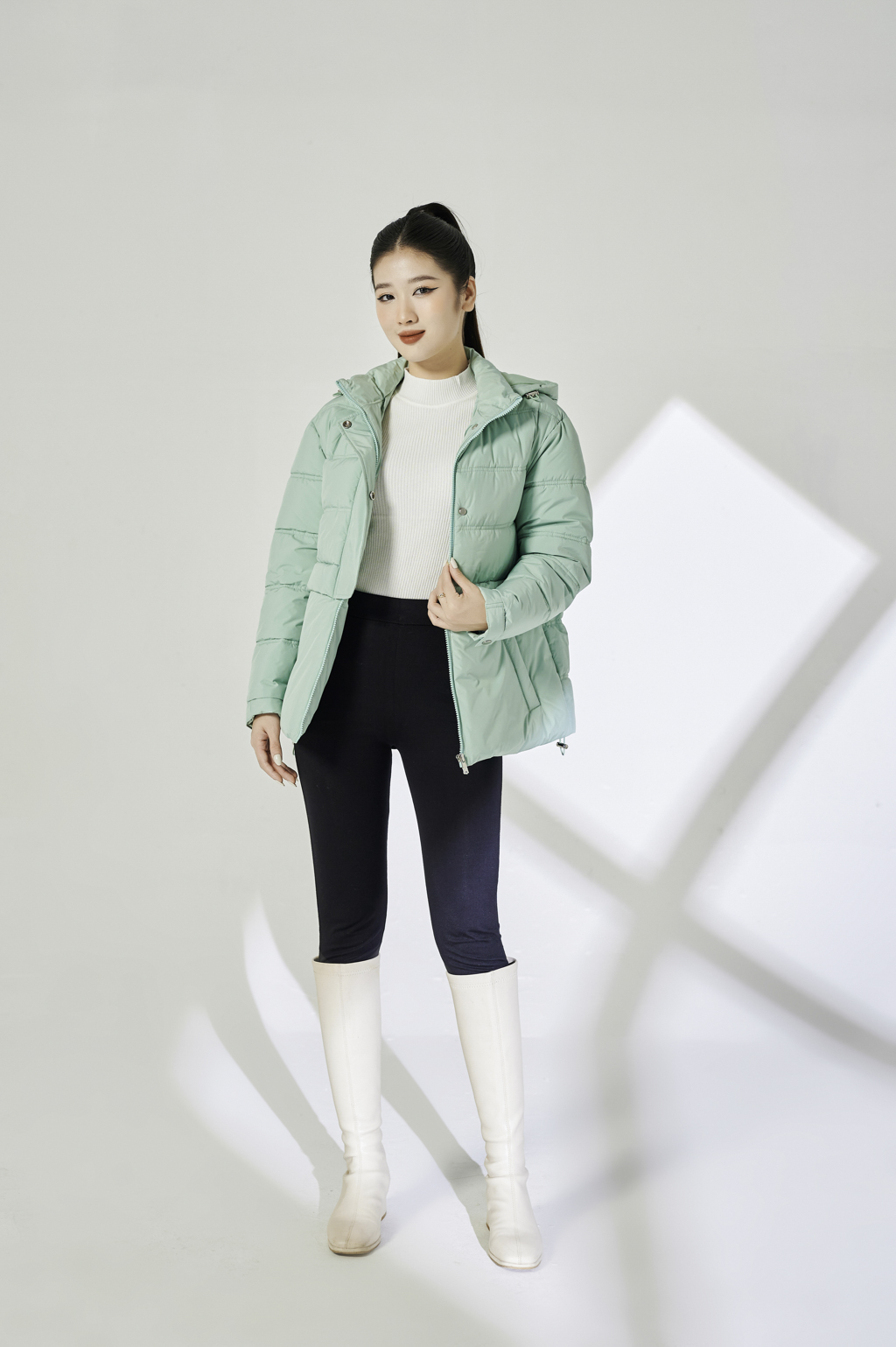 Áo Jacket 3L dáng ngắn nữ 218JW072 /FY2202